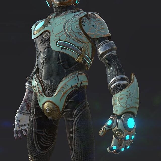 Digging this color scheme 🤔 #umbriel #characterdesign #cgart #3dart #scifi #substancepainter #zbrush #maya