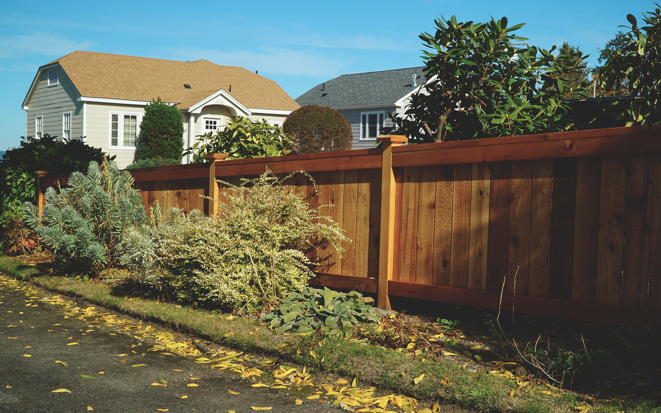 Mini deluxe craftsmen fence (Fence made with 6" rough cut fence boards. Built with all tight knot cedar lumber.)