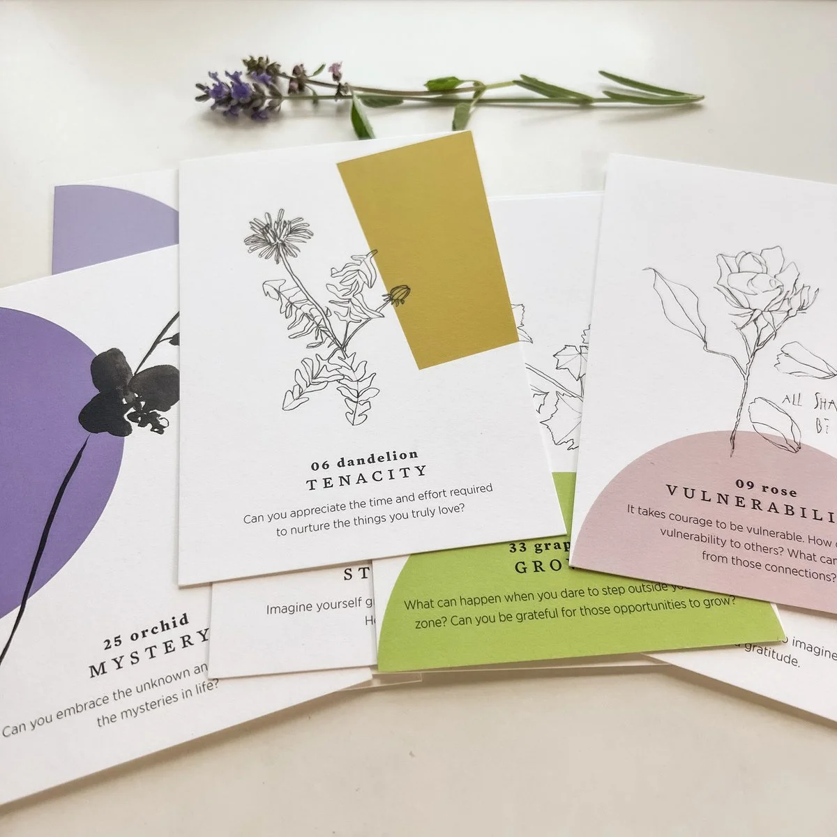 Garden of Fearless Gratitude reflection card with a courage journal prompt