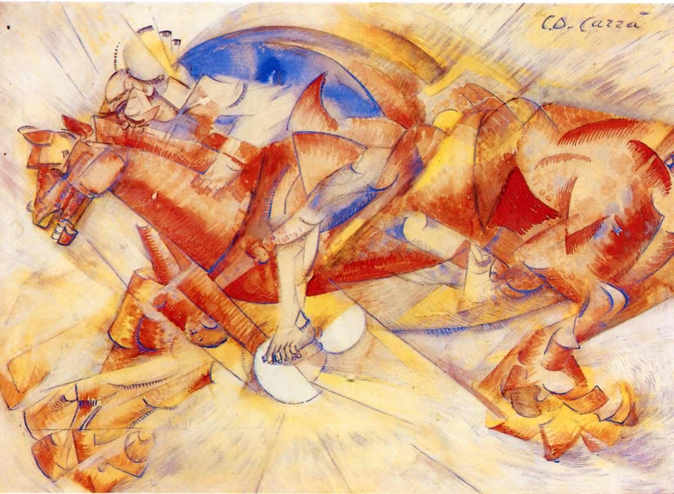 Carlo Carrà The Red Horseman, 1913 Oil on Canvas, 26 x 36 cm Civico Museo d’Arte Contemporanea, Milan