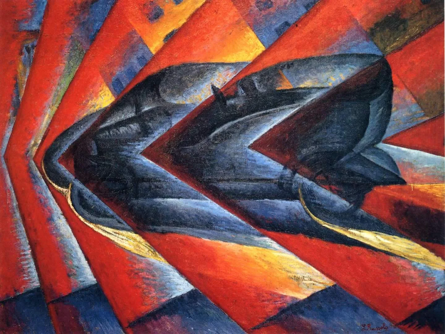 Luigi Russolo Dynamism of an Automobile, 1911 Oil on canvas, 106 x 140 cm Paris, Musée National d'Art Morderne