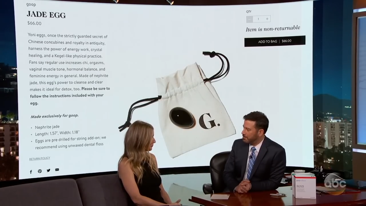  Gwyneth Paltrow on Jimmy Kimmel's show 