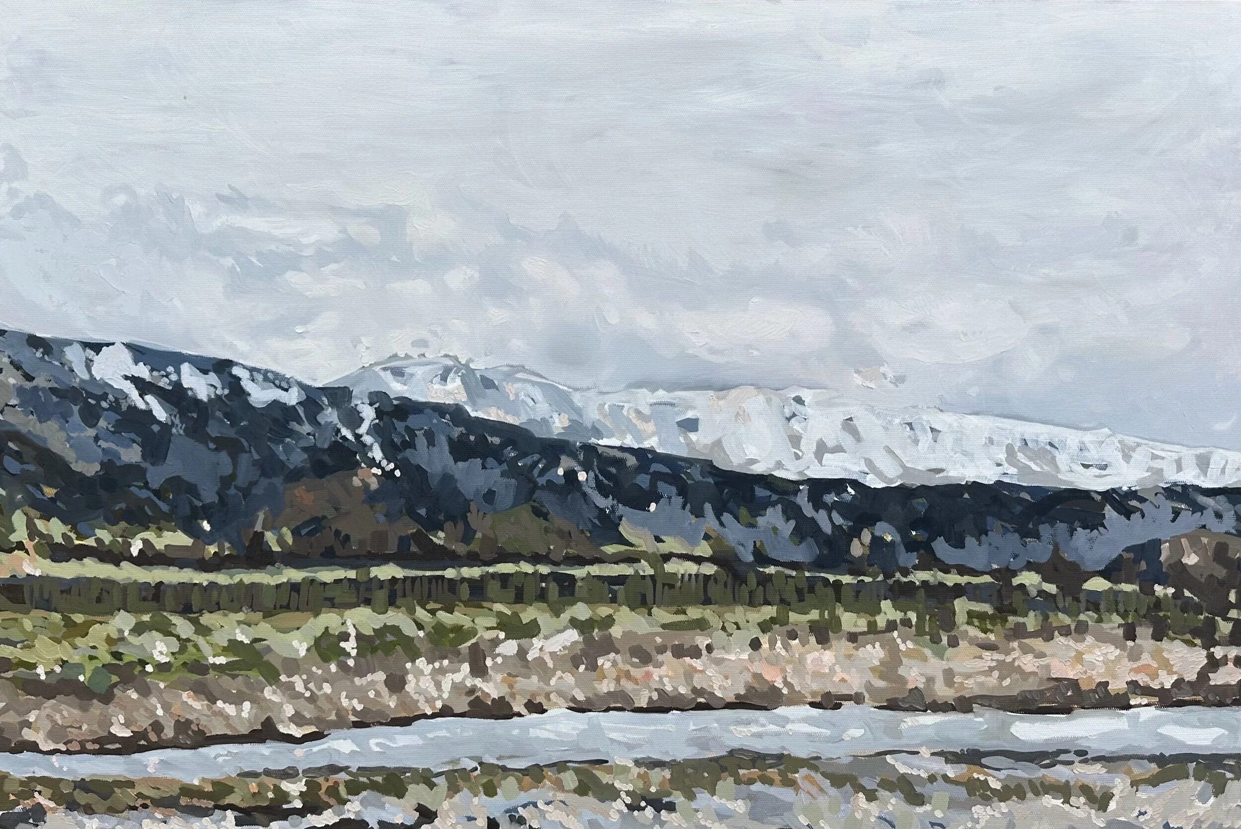 The road is icy at times; our feet have not slipped