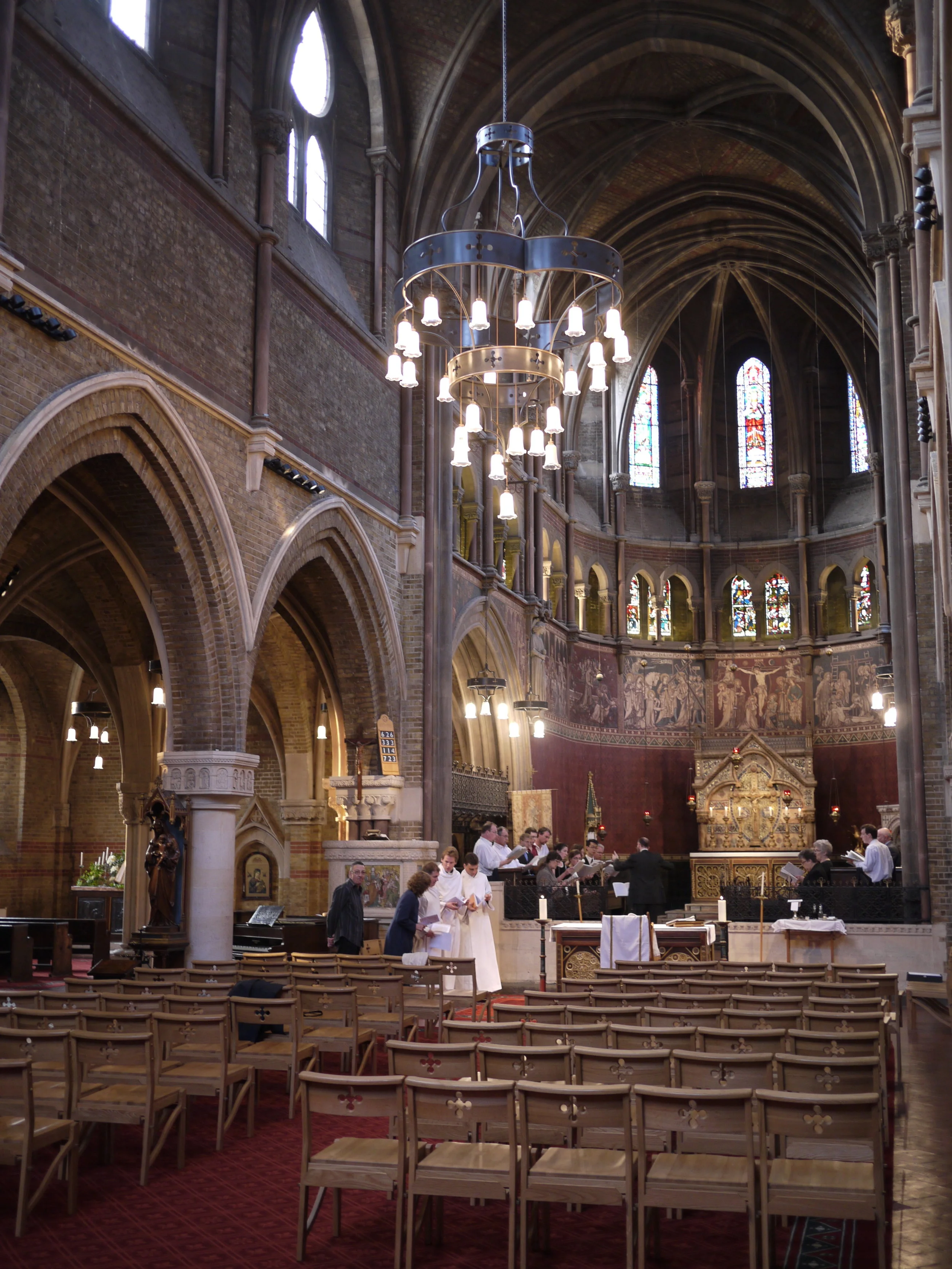 Rehearsal for a choral service