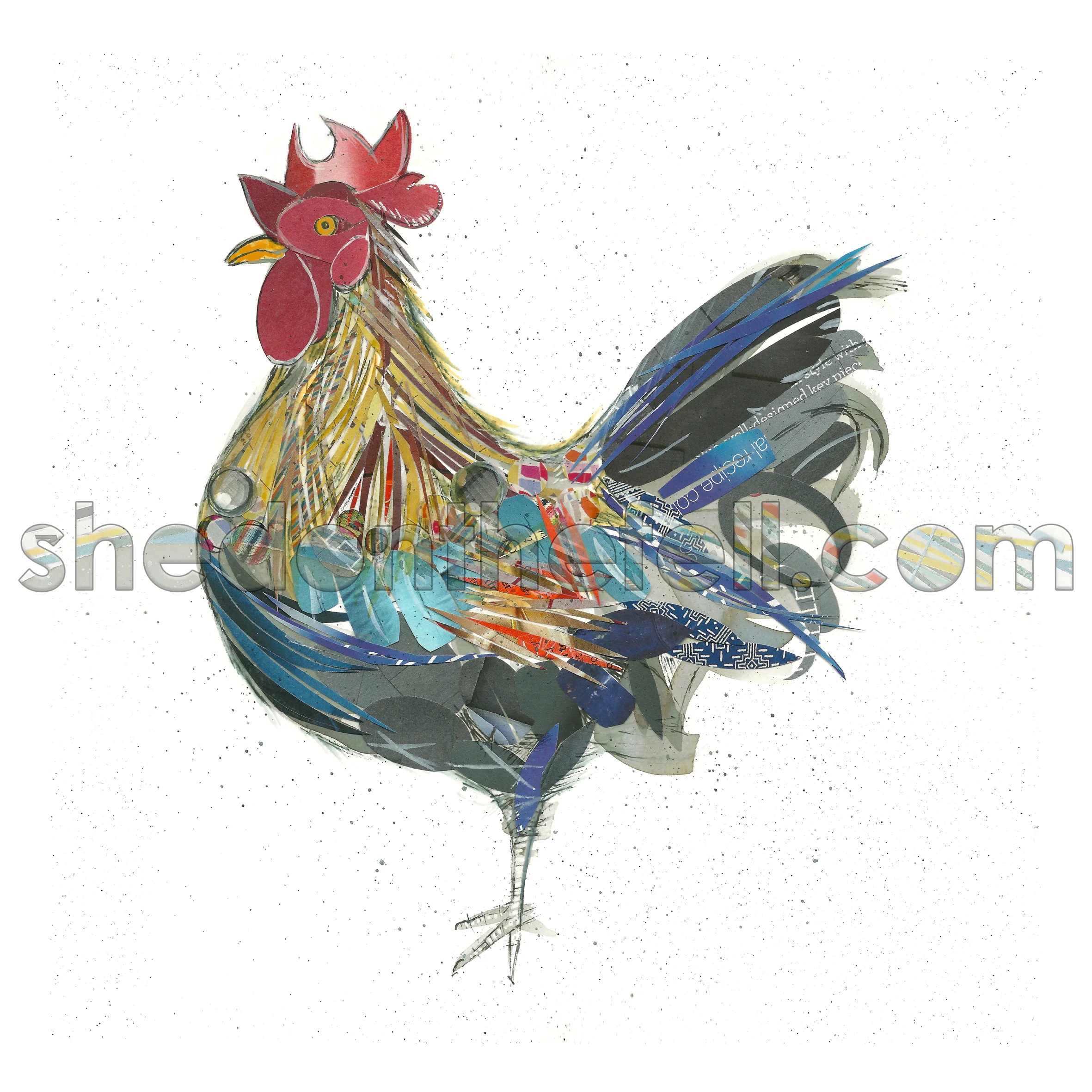 Cockerel 200x200mm Print