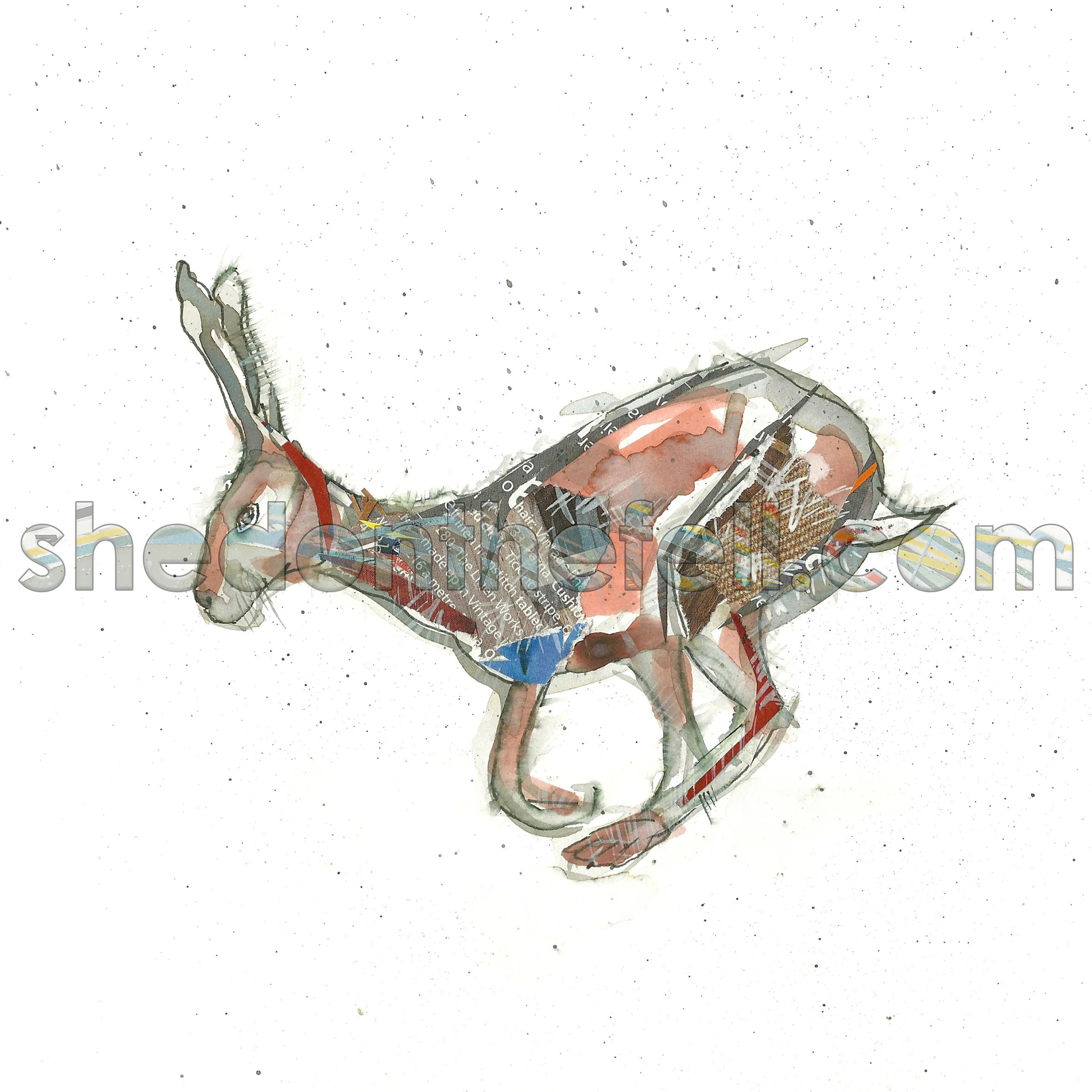 Hare 1 200x200mm Print