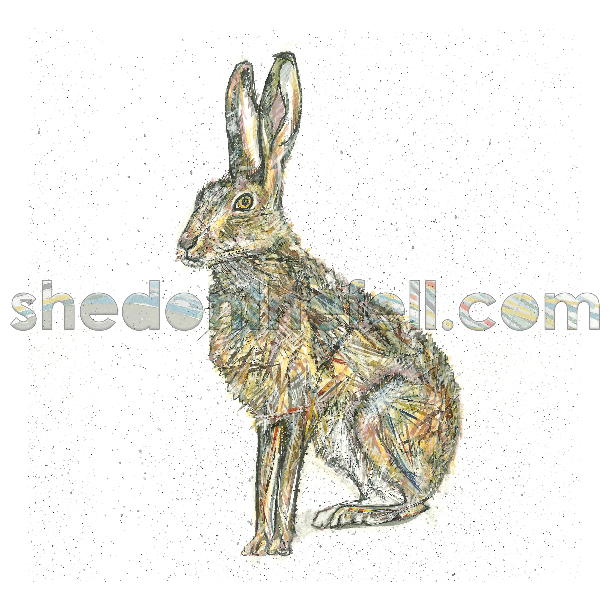 Hare 2 200x200mm Print