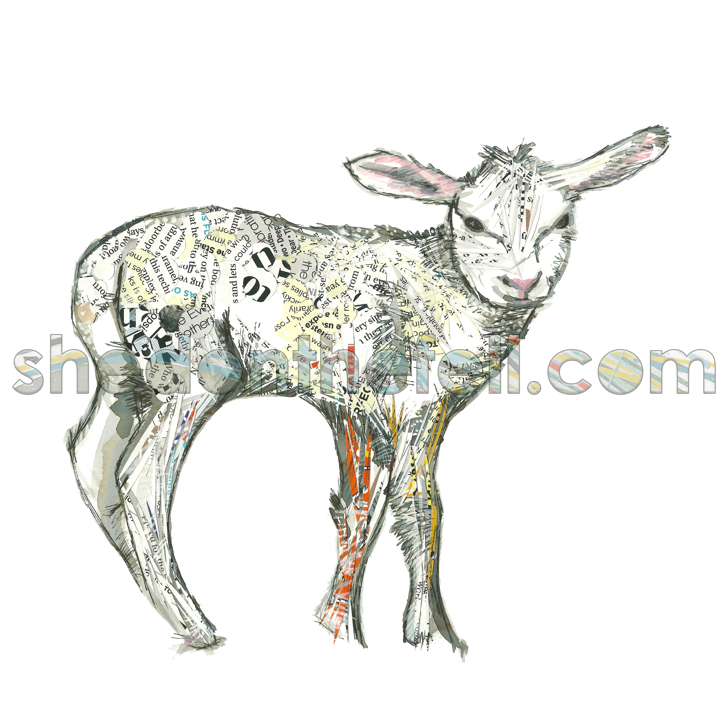 Lamb 200x200mm Print
