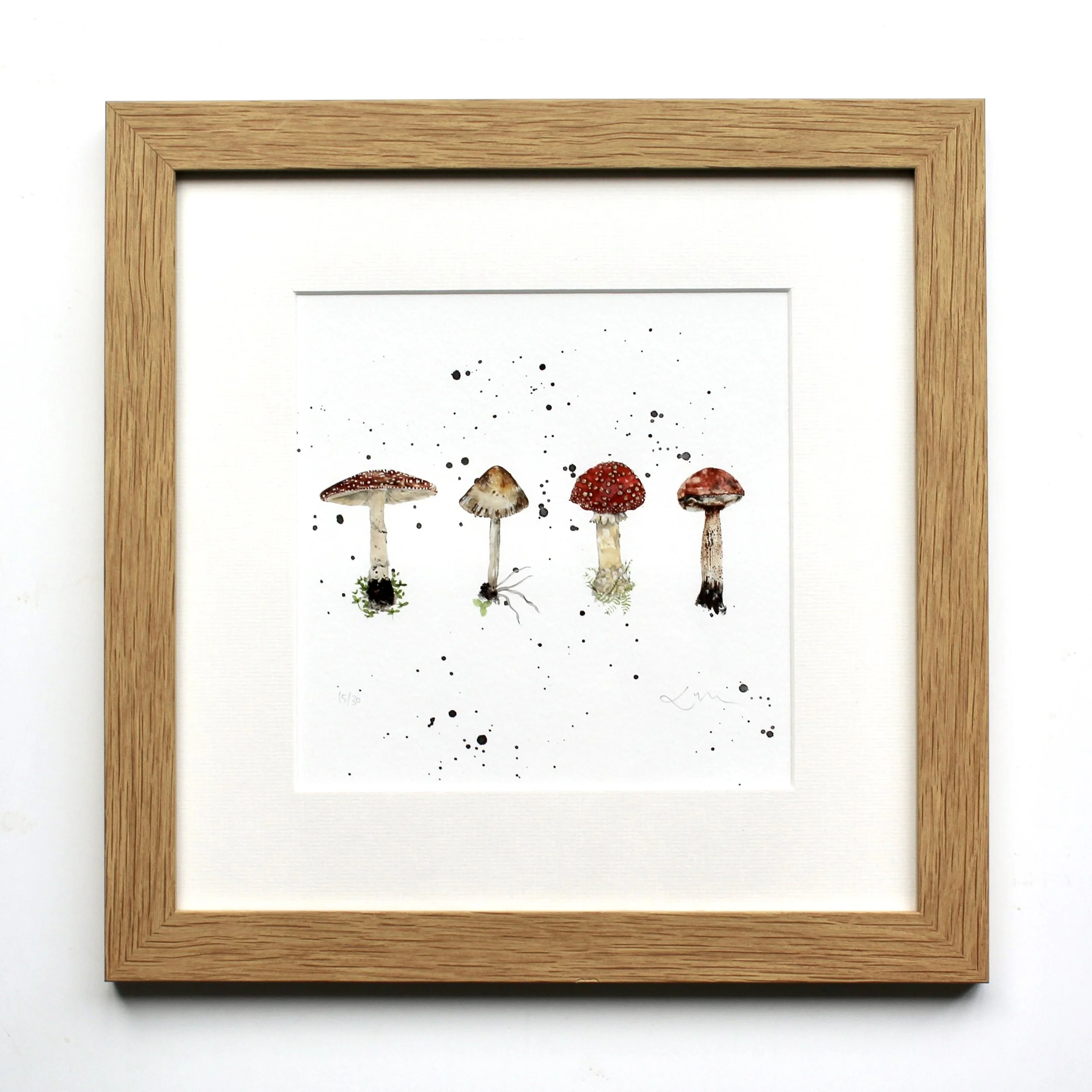 Toadstools 200x200mm Print