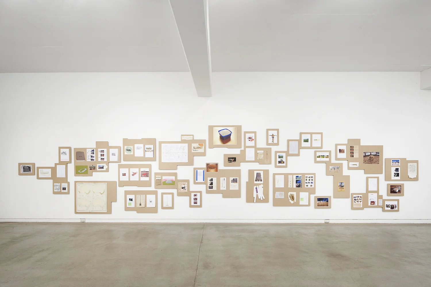 Field 2011 Drawing, collage, digital prints, MDF Galerie Dusseldorf Photo: Adrian Lambert Acorn Photography