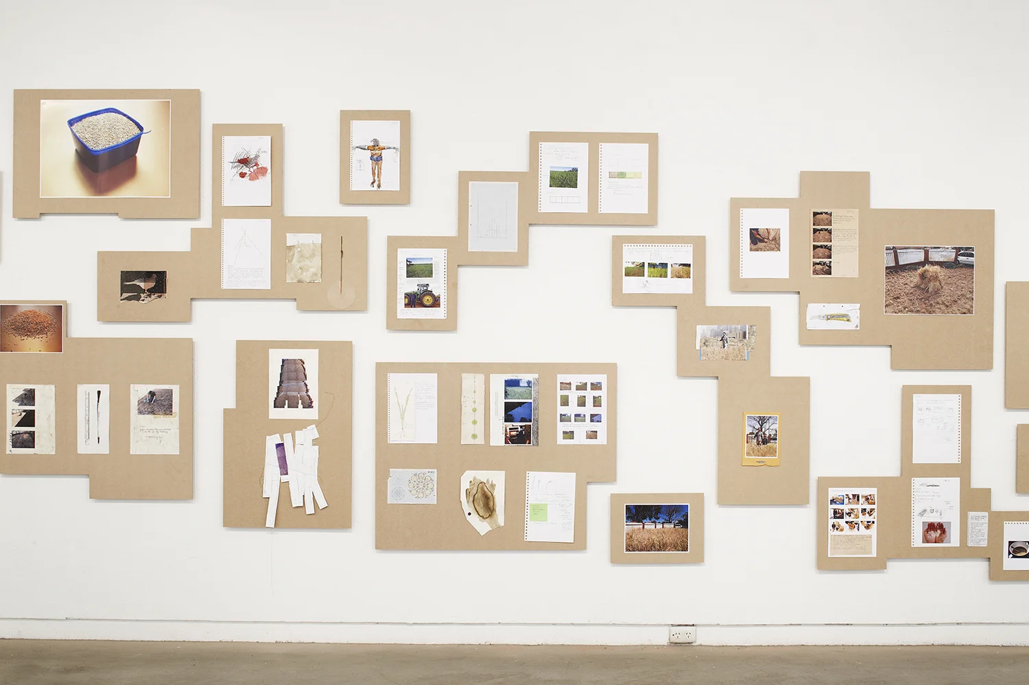 Field 2011 Drawing, collage, digital prints, MDF Galerie Dusseldorf Photo: Adrian Lambert Acorn Photography