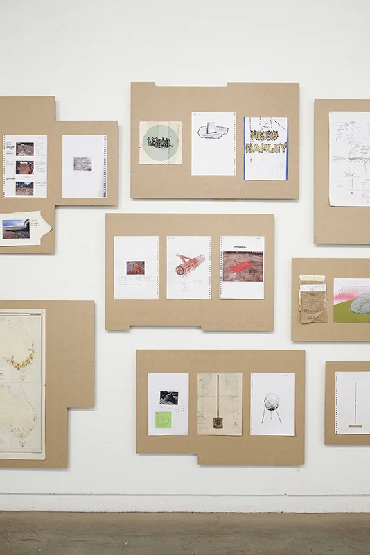 Field 2011 Drawing, collage, digital prints, MDF Galerie Dusseldorf Photo: Adrian Lambert Acorn Photography