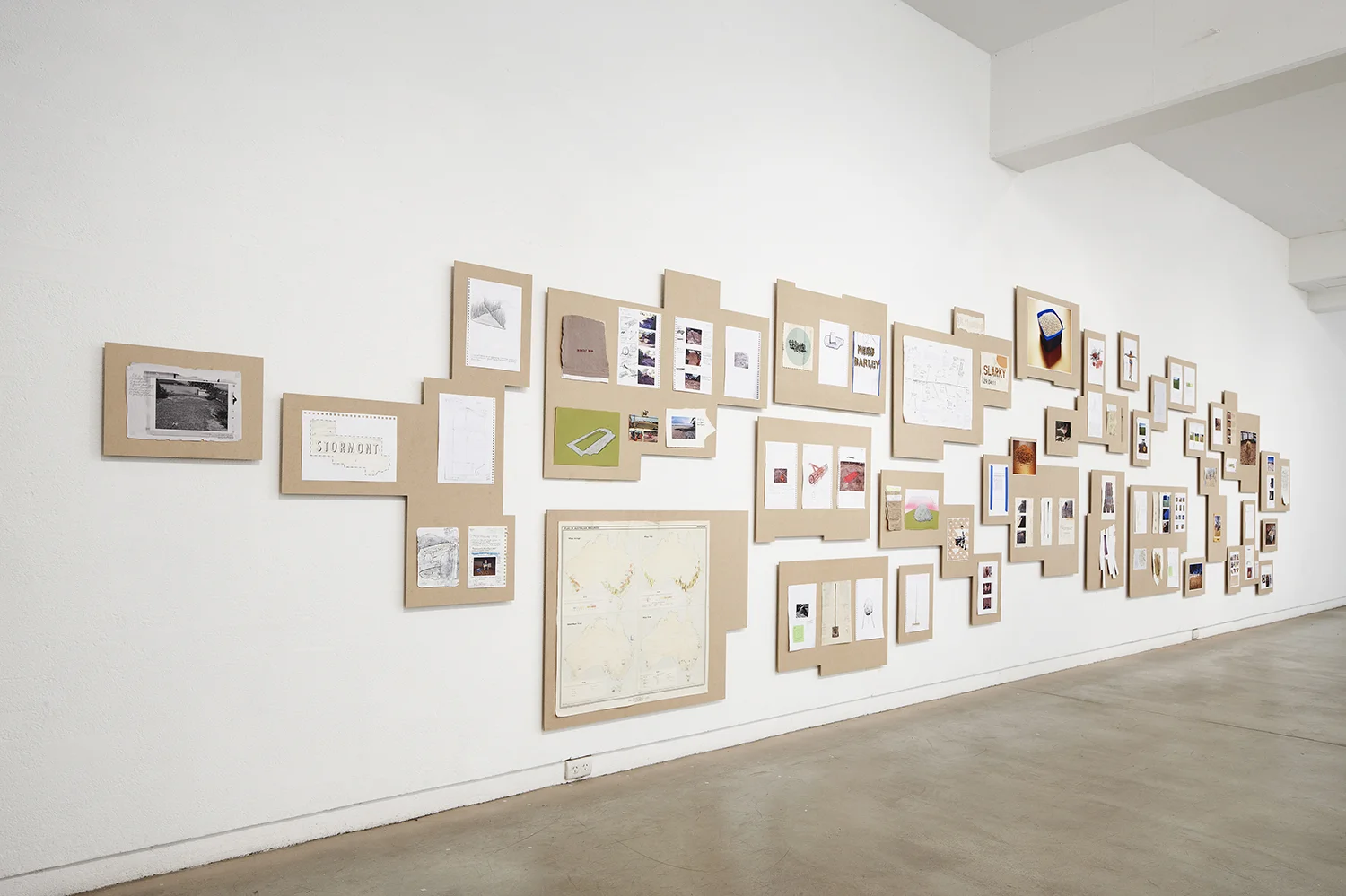 Field 2011 Drawing, collage, digital prints, MDF Galerie Dusseldorf Photo: Adrian Lambert Acorn Photography