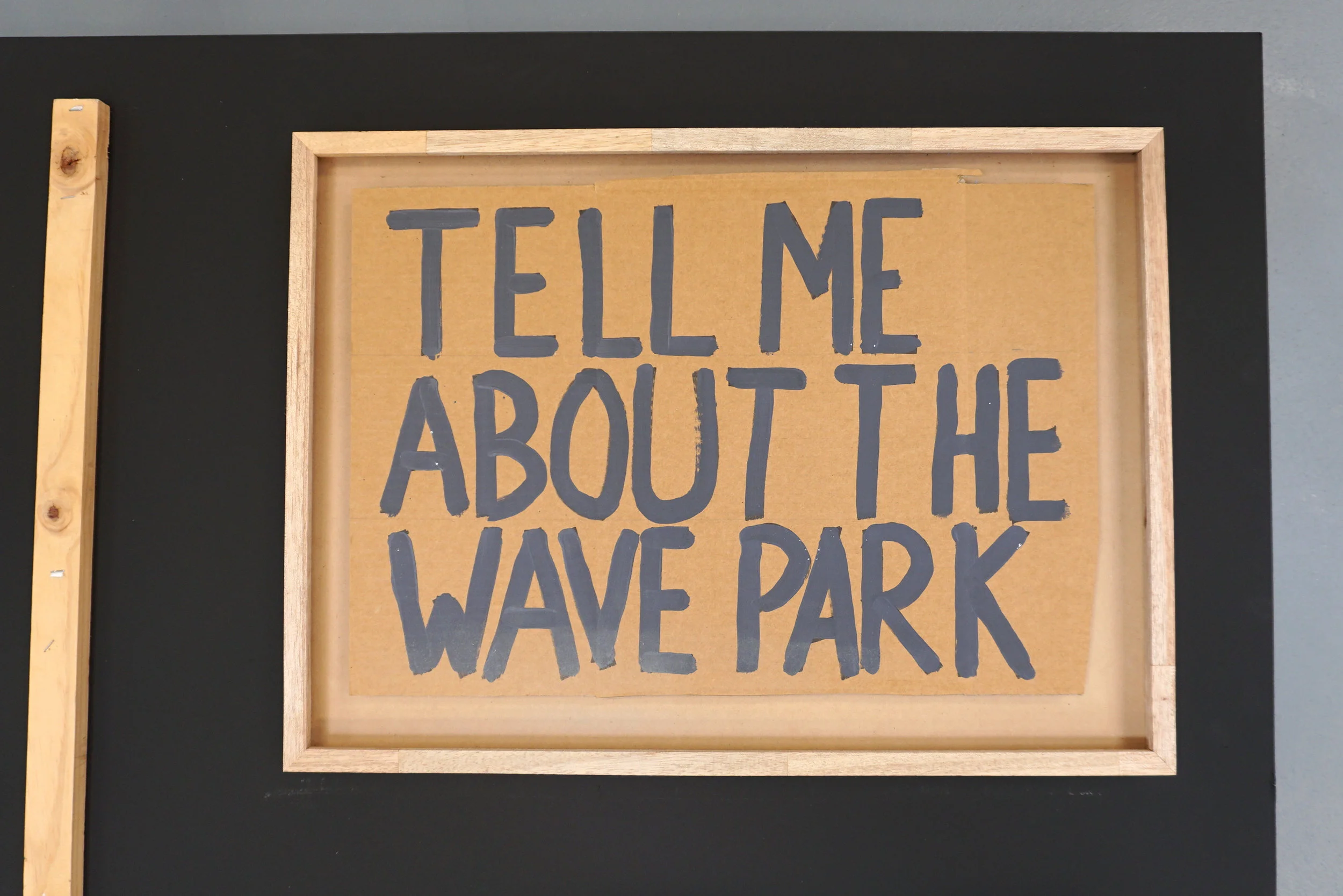 detail, Tell Me About the Wave Park II 2018 MDF, acrylic paint, pine, cardboard Photo: Mark Parfitt