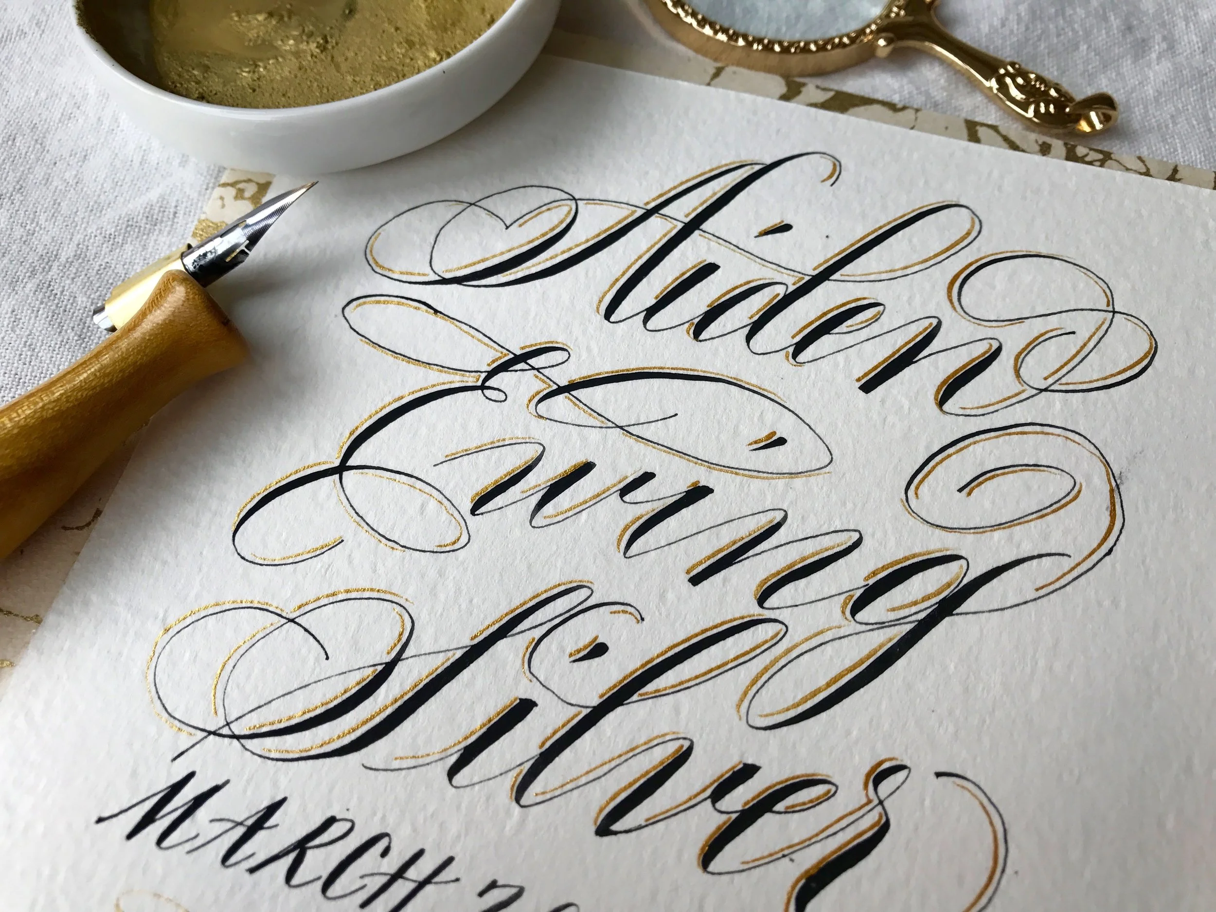 Custom hand-lettered birth announcement calligraphy.jpg