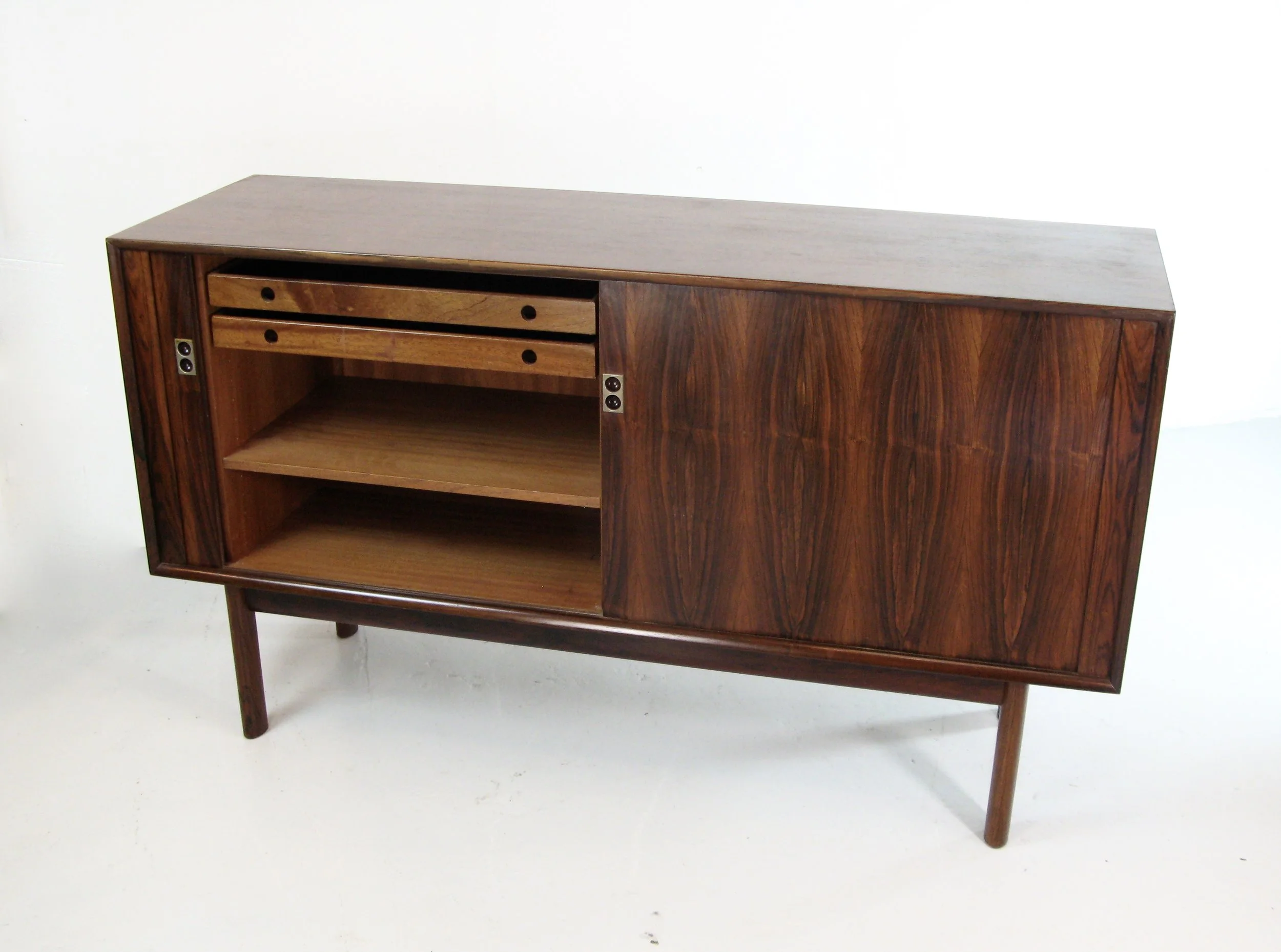 Arne Vodder rosewood tambour door sideboard