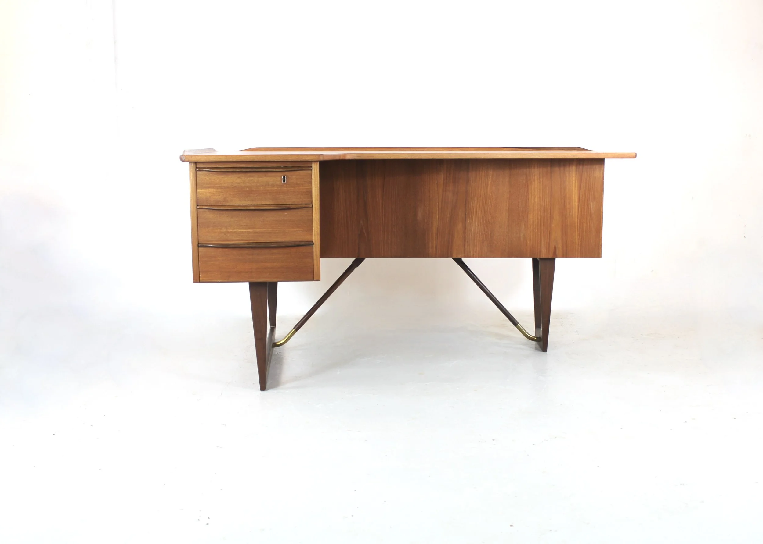 Peter Lovig Nielsen boomerang desk in teak