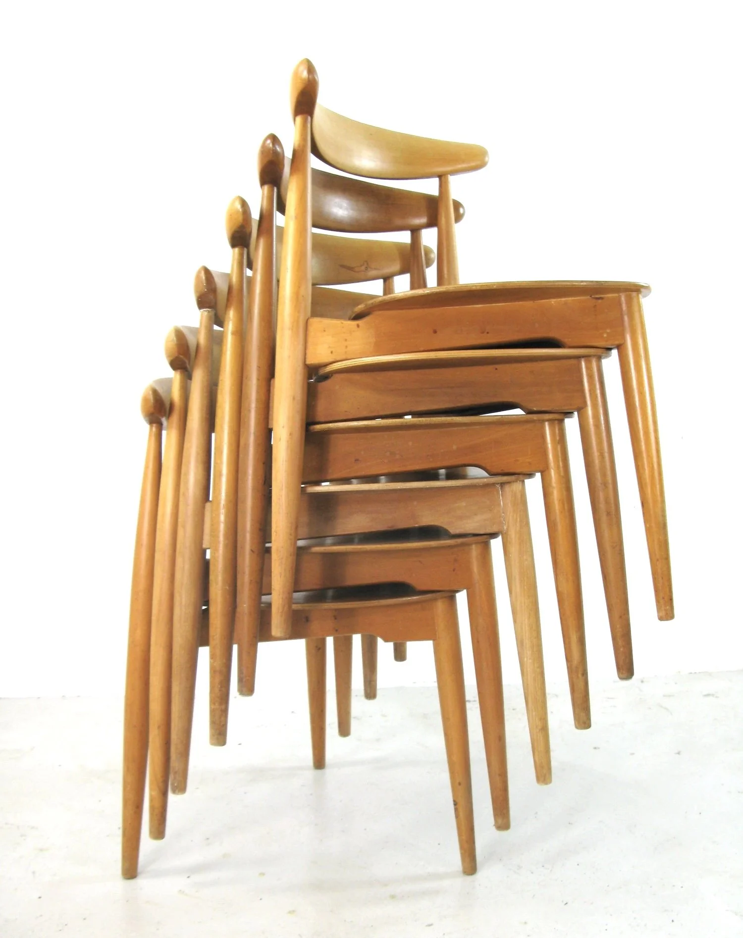 six Hans wegner chairs