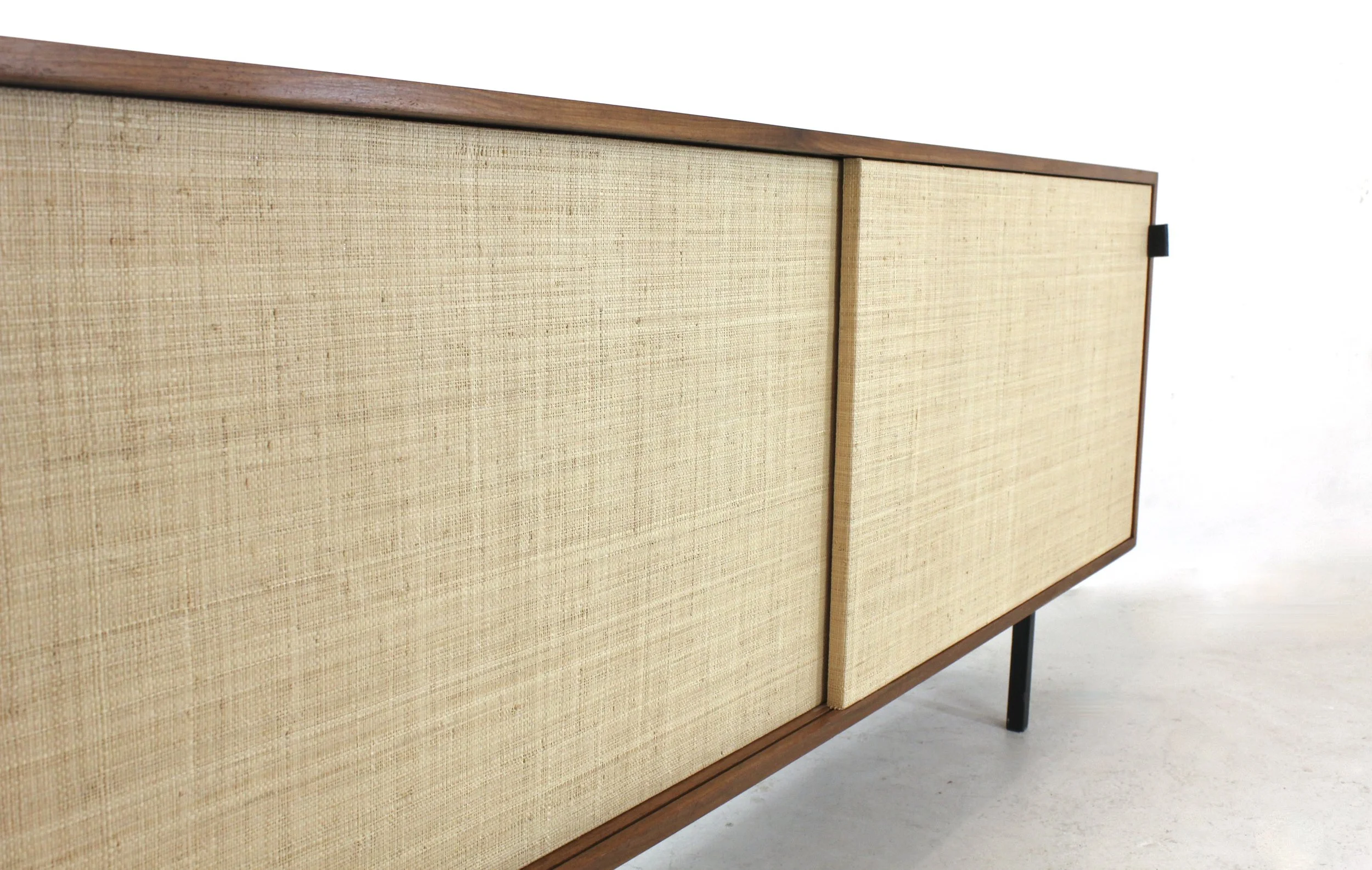 knoll 116 seagrass and teak sideboard