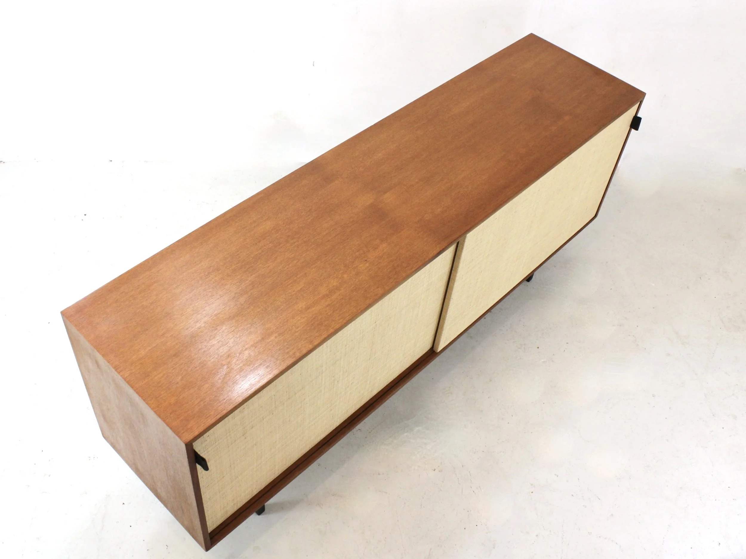 florence knoll seagrass teak sideboard