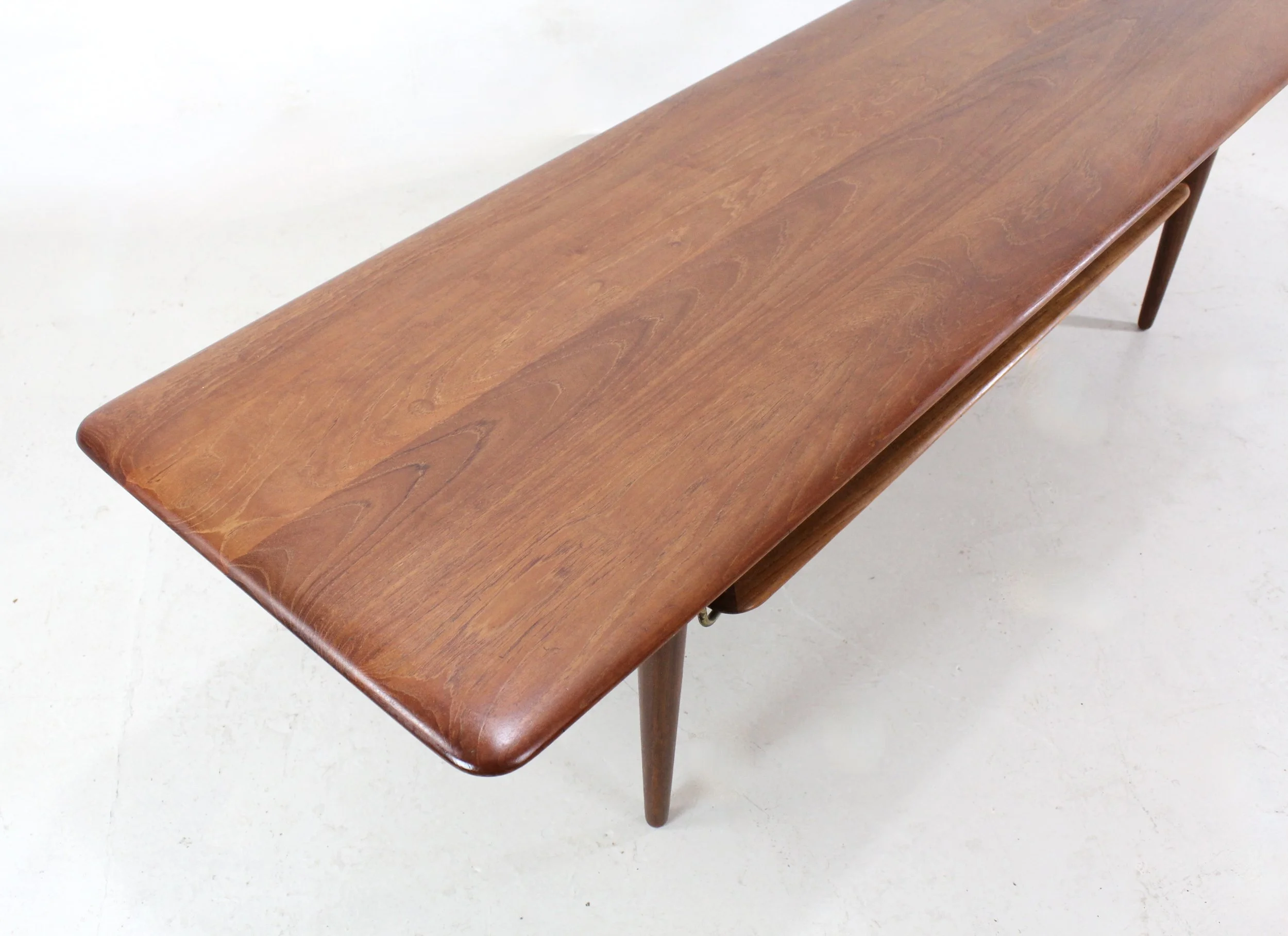 teak and rattan Coffee Table By  Hvidt &  Mølgaard