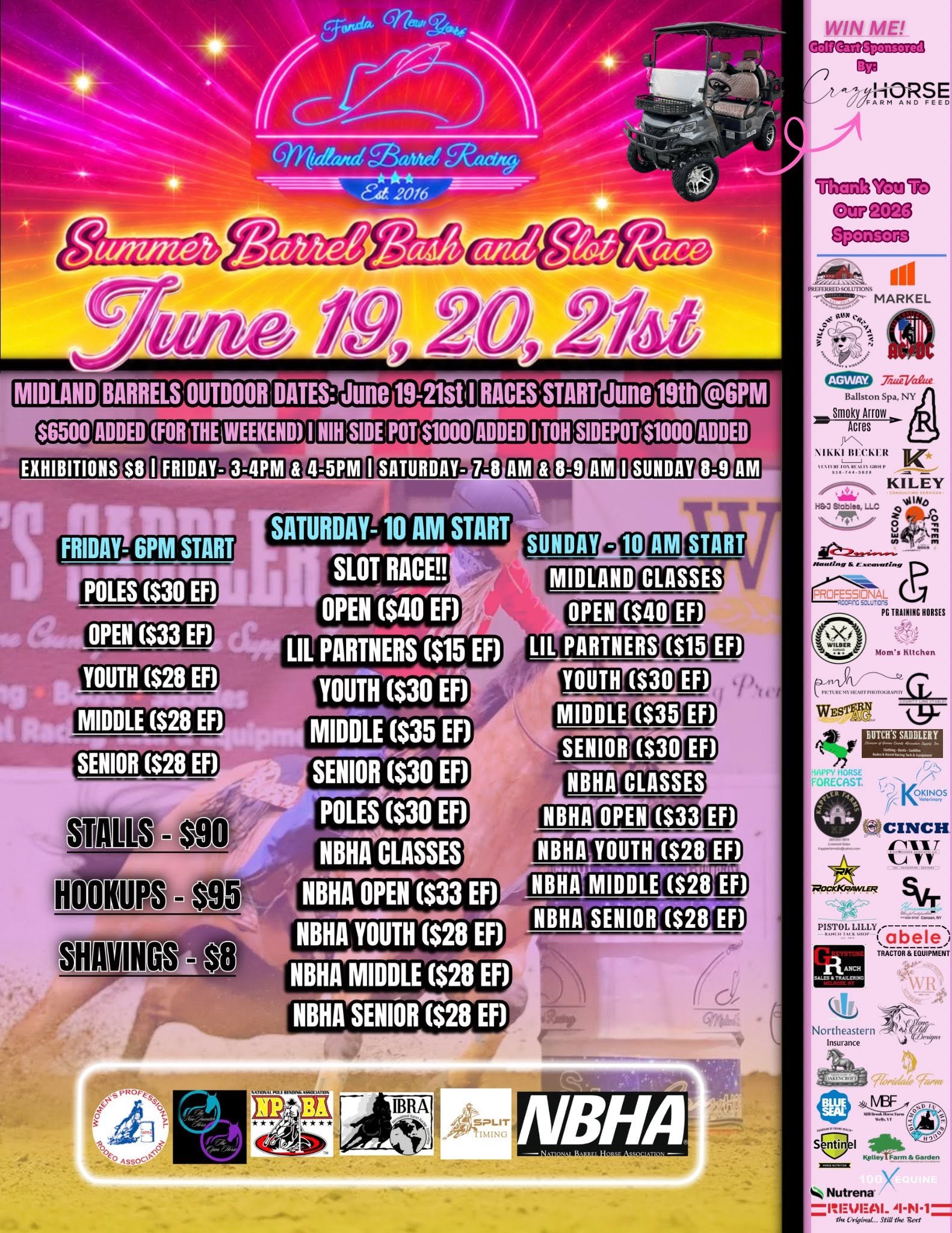 Summer Barrel Bash &amp; Slot race OUTDOORS