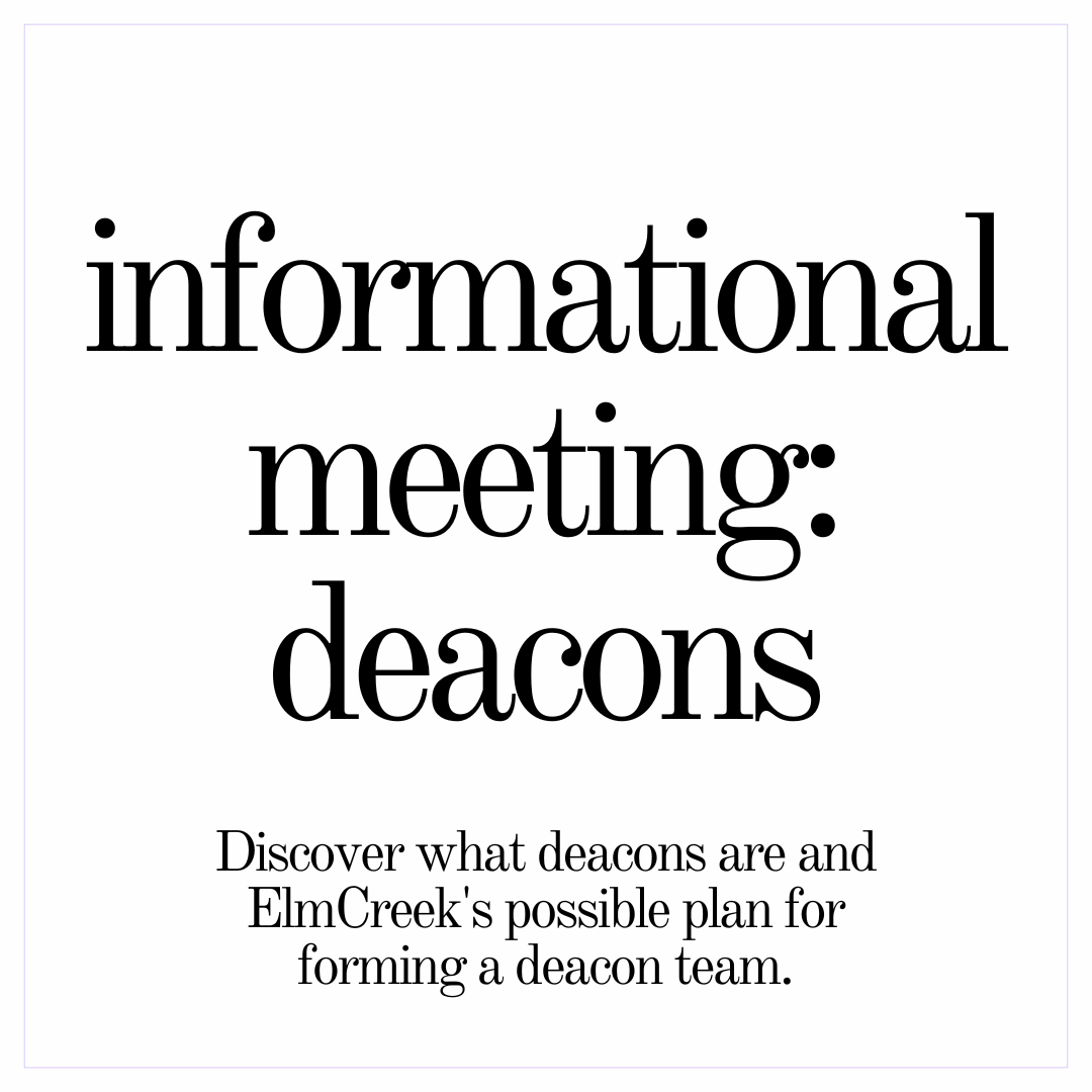Deacon Informational Meeting
