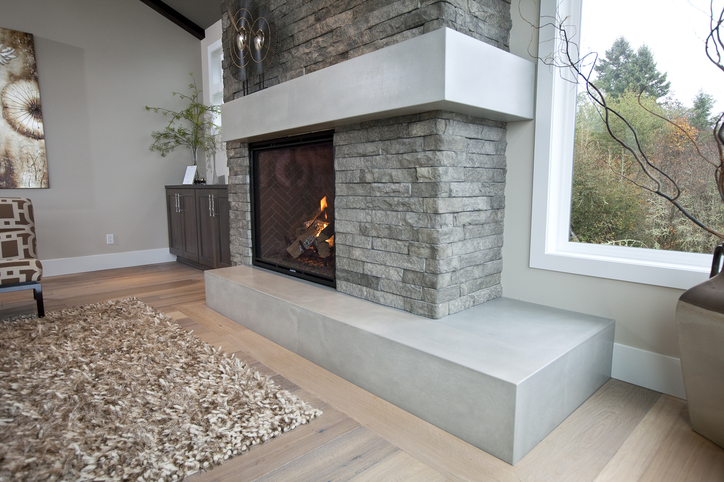 Concrete Fireplaces Custom Fireplace, Concrete Fireplace Mantel Shelves