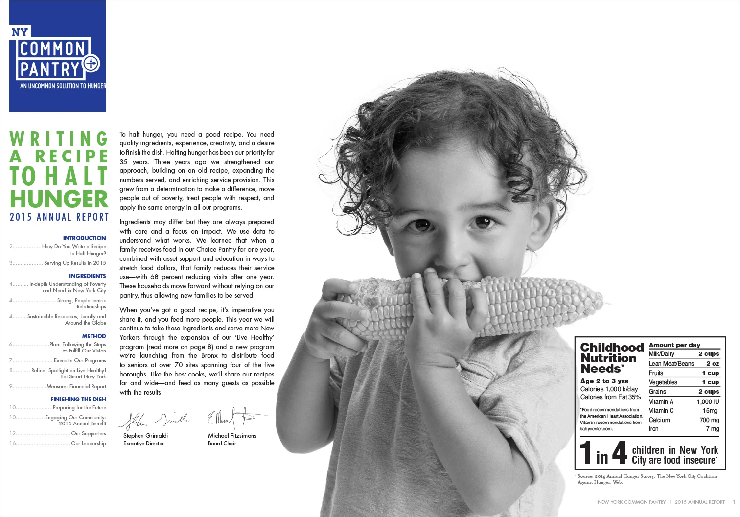 New York Common Pantry Annual Report by Petting Zoo