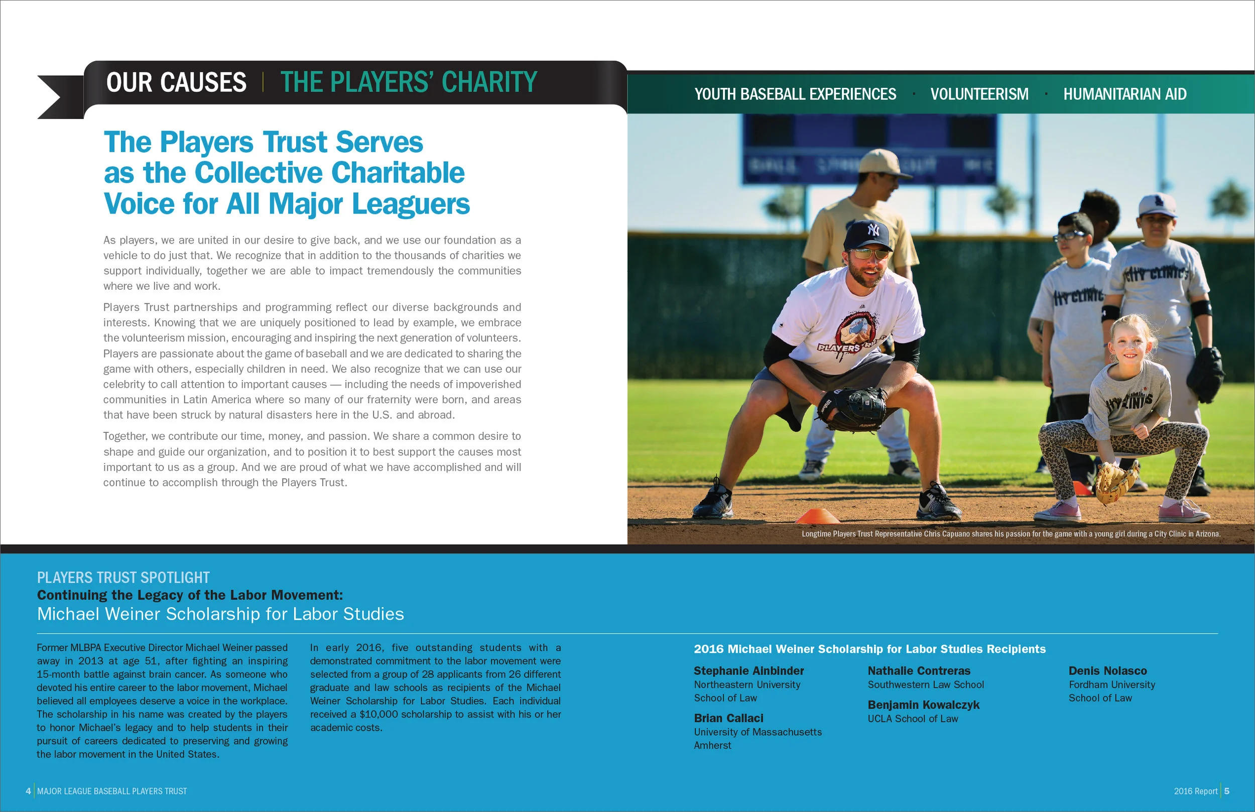 Major League Baseball Players Trust Annual Report by Petting Zoo