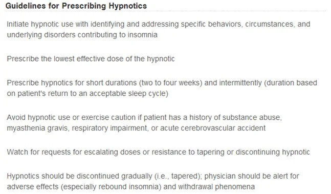 Figure 1 – This is the most appropriate way to treat insomnia with pharmacotherapy.