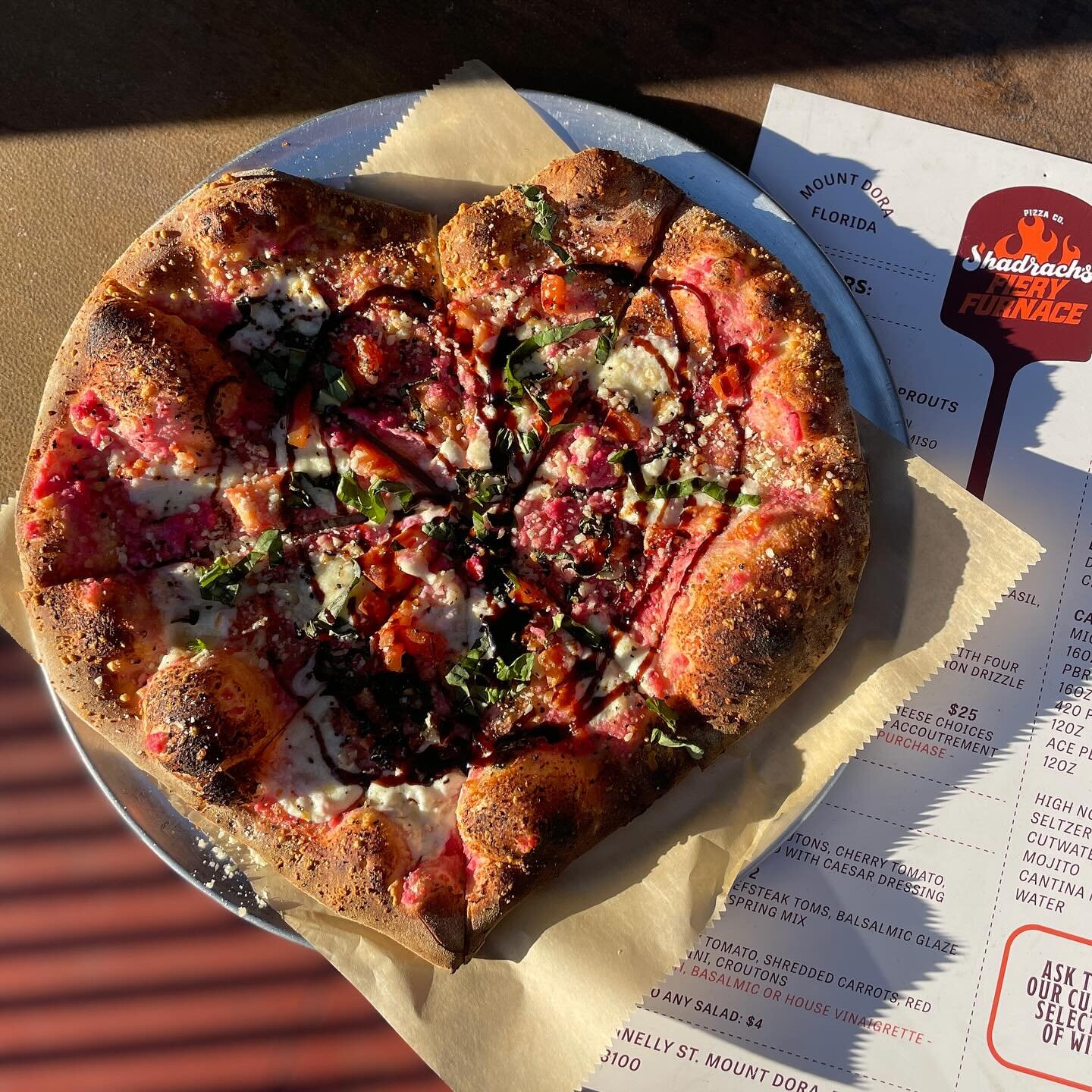 Now introducing the PinkZa 💗

Only available Valentine&rsquo;s Day, paired with your favorite import beer &amp; in the shape of a heart❣️ 

💟 Ricotta &amp; Beet (just for color) base 
🧄 Fresh Garlic 
🍅 Bruschetta 
🧀 Fresh Sliced Mozzarella 
4️⃣ 