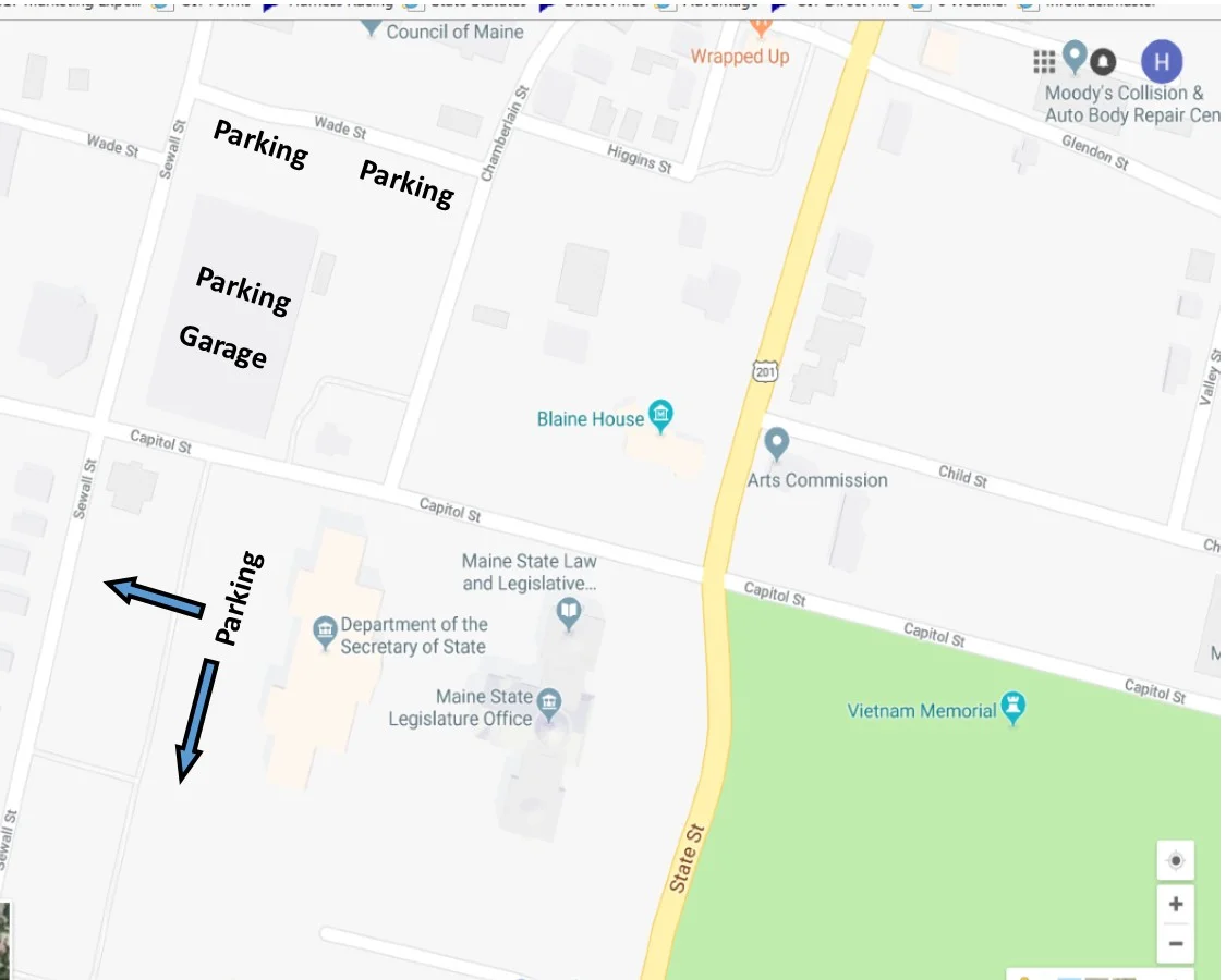 Parking for Public Hearing on LD715