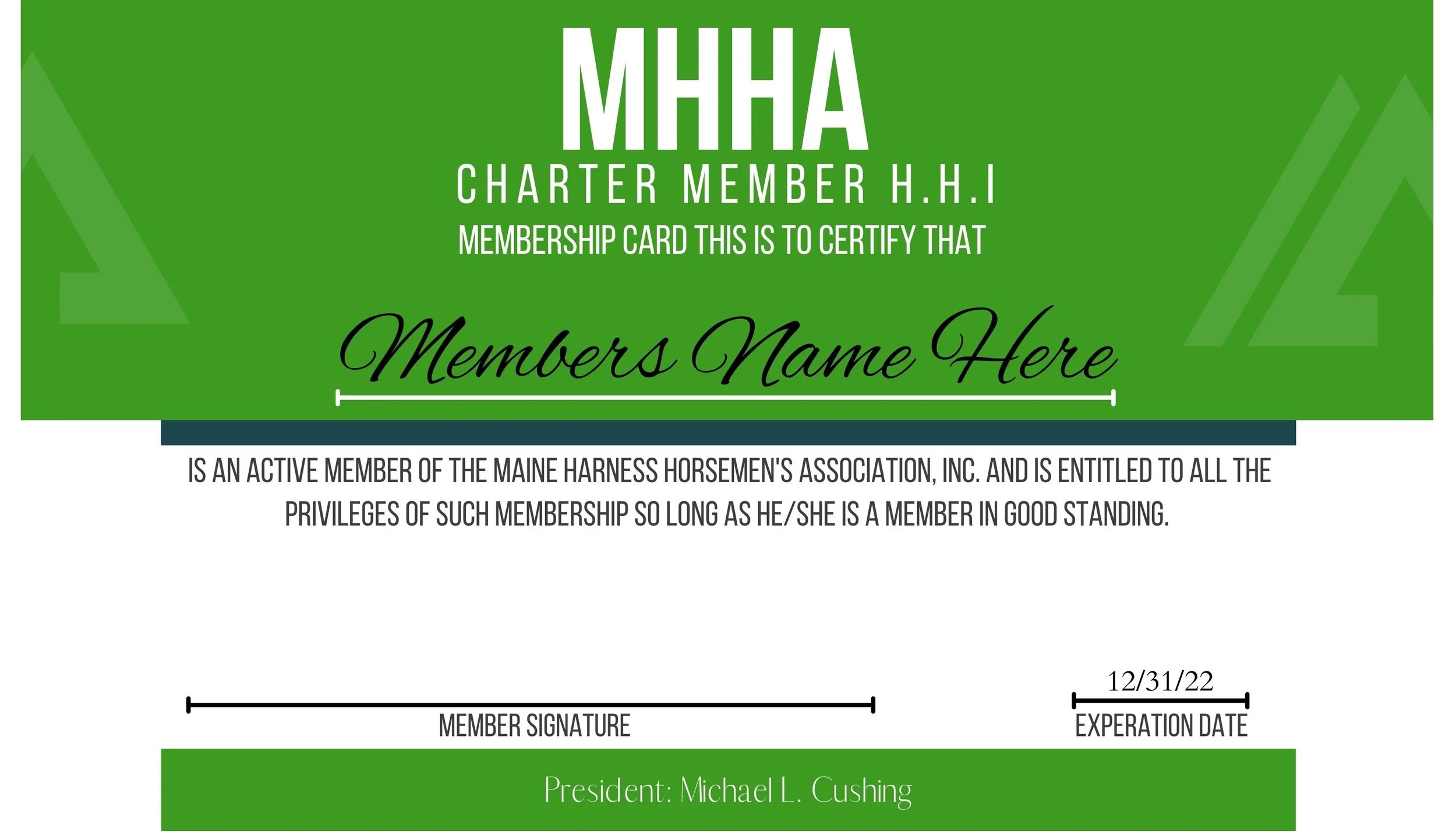 New Electronic MHHA Membership Cards