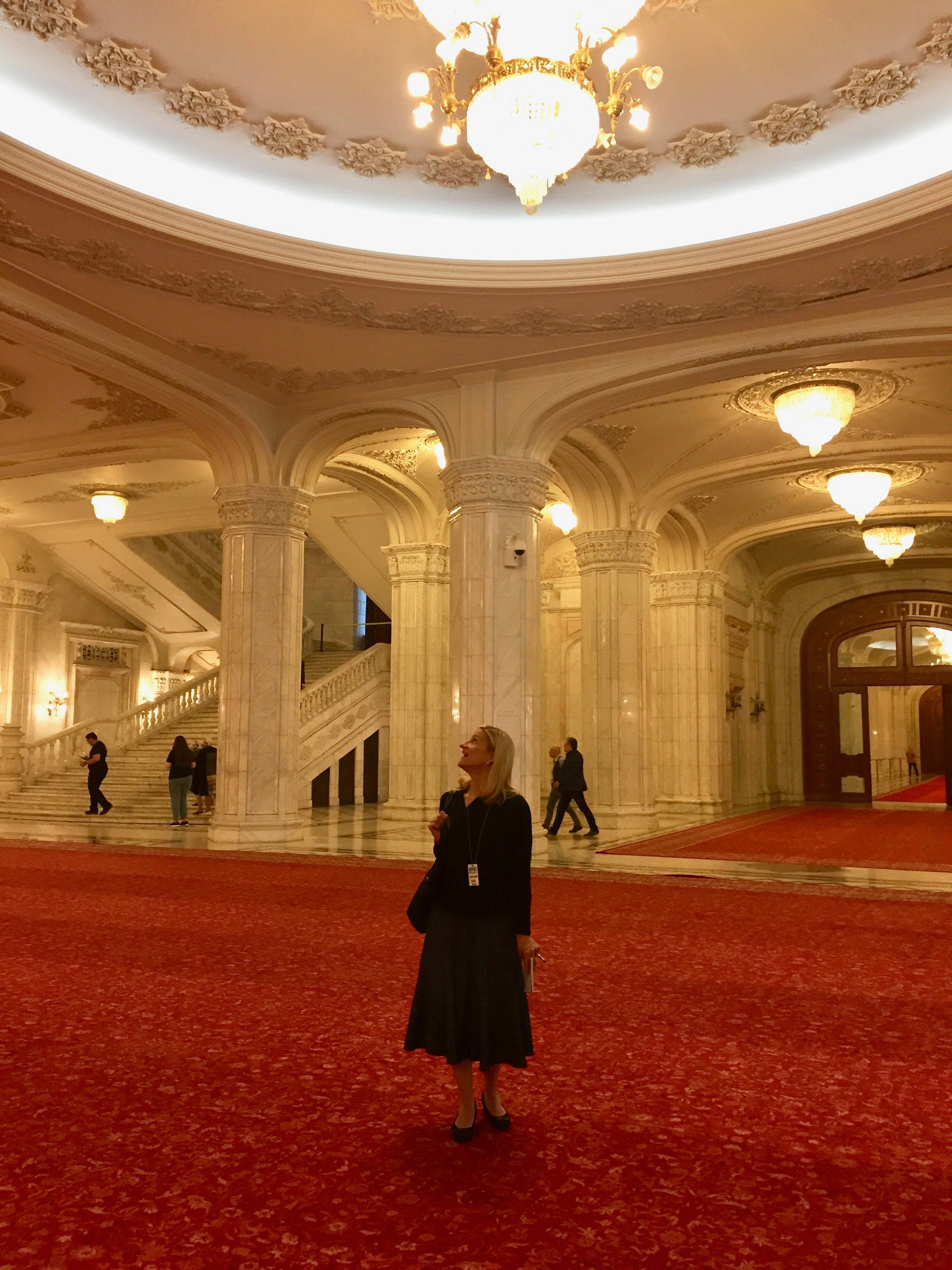 Ruta in the Parliament Building, formerly known as People's Palace