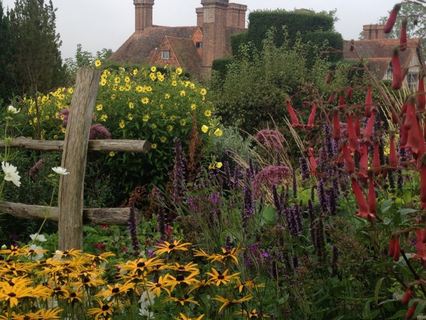 A view of the house from the orchard garden, September 2013