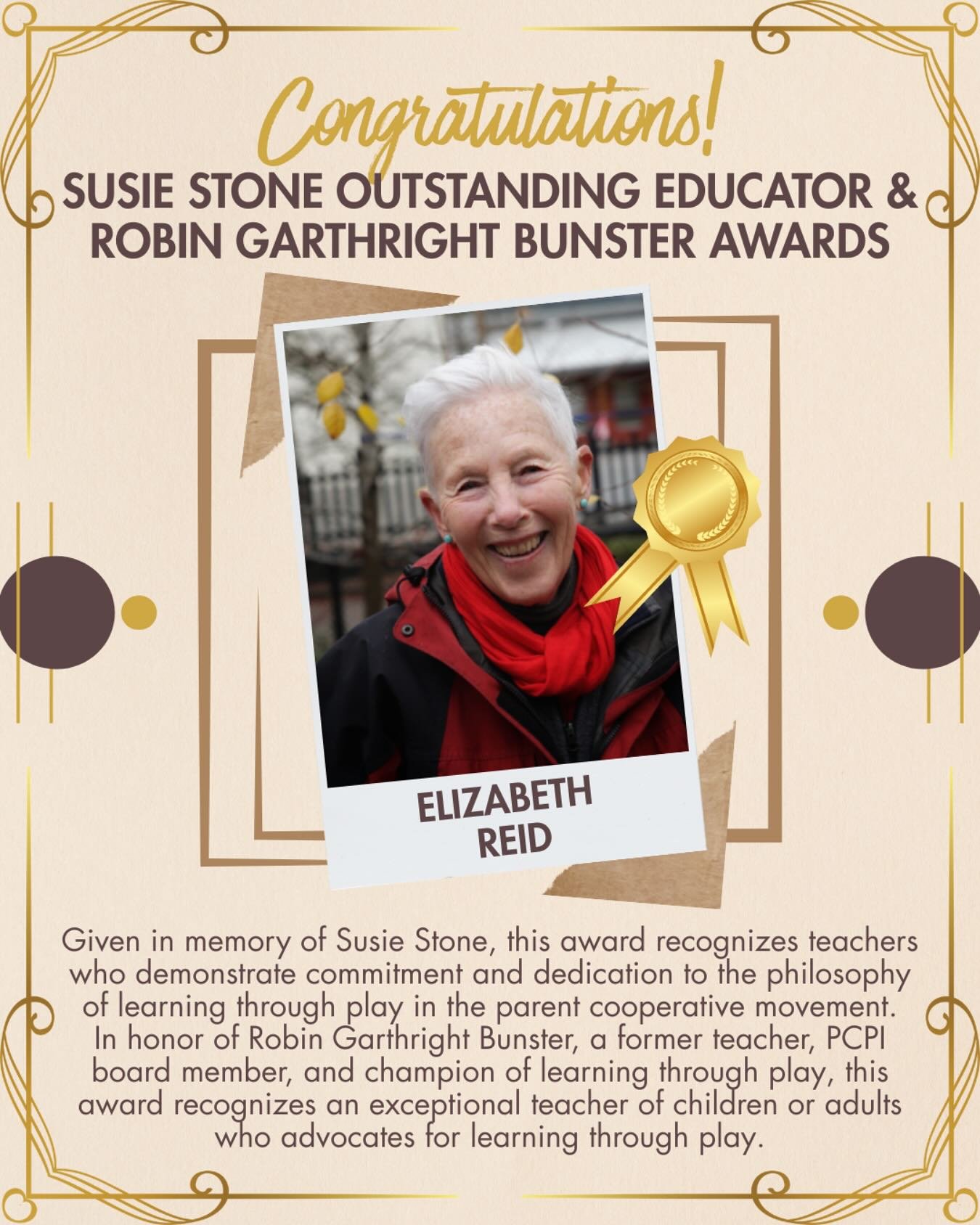 Elizabeth Reid – affectionately known as Teacher Liz – has dedicated over 40 years to Early Childhood Education in Parent Participation Preschools, inspiring generations through hands-on, nature-based and real-life experiences that spark