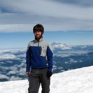 Adam Del Vecchio A Plymouth State University (NH) graduate with a degree in Adventure Education, Adam now lives an hour north of Seattle. Certified both as an EMT and as a firefighter, he'll be guiding us on Mounts Baker and Rainier. For conditioning and enjoyment he runs trails in the North Cascades and Olympic ranges. You Tube videos of several of these workouts can be viewed on Adam's YouTube Channel . 