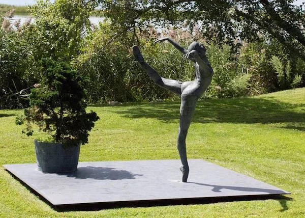 “…an innate sense for capturing motion…” in bronze.