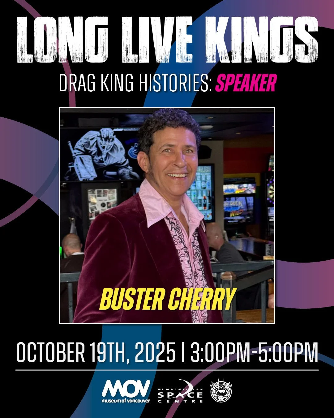 Meet the Kings!⁠
⁠
Long Live Kings will take place in the Museum of Vancouver&rsquo;s auditorium and is a celebration of Vancouver&rsquo;s Drag King history and community. Experience a screening of the locally made web series Long Live Kings, followe