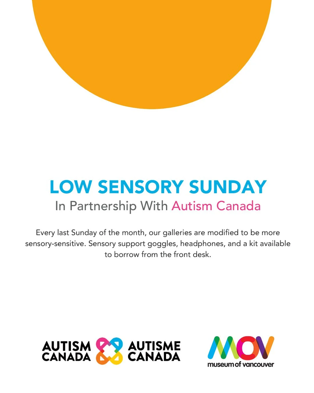 Join us on every last Sunday of the month for a &ldquo;relaxed&rdquo; or low sensory day at the MOV. ⁠
⁠
During opening hours, most non-voluntary sounds will be turned off or lowered in our galleries. A sensory-support kit and noise reducing ear cove