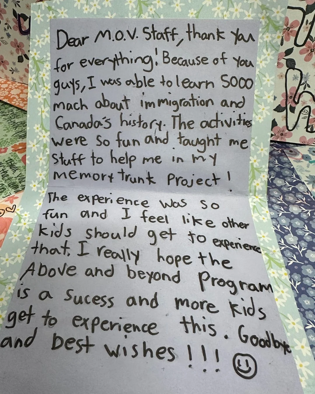 We are so grateful to receive these handmade cards created by grade 5 students from @westpointgreyacademy. We were overjoyed with what they shared, and seeing the impact of coming to the Museum of Vancouver had for them. ⁠
⁠
These beautiful works of 