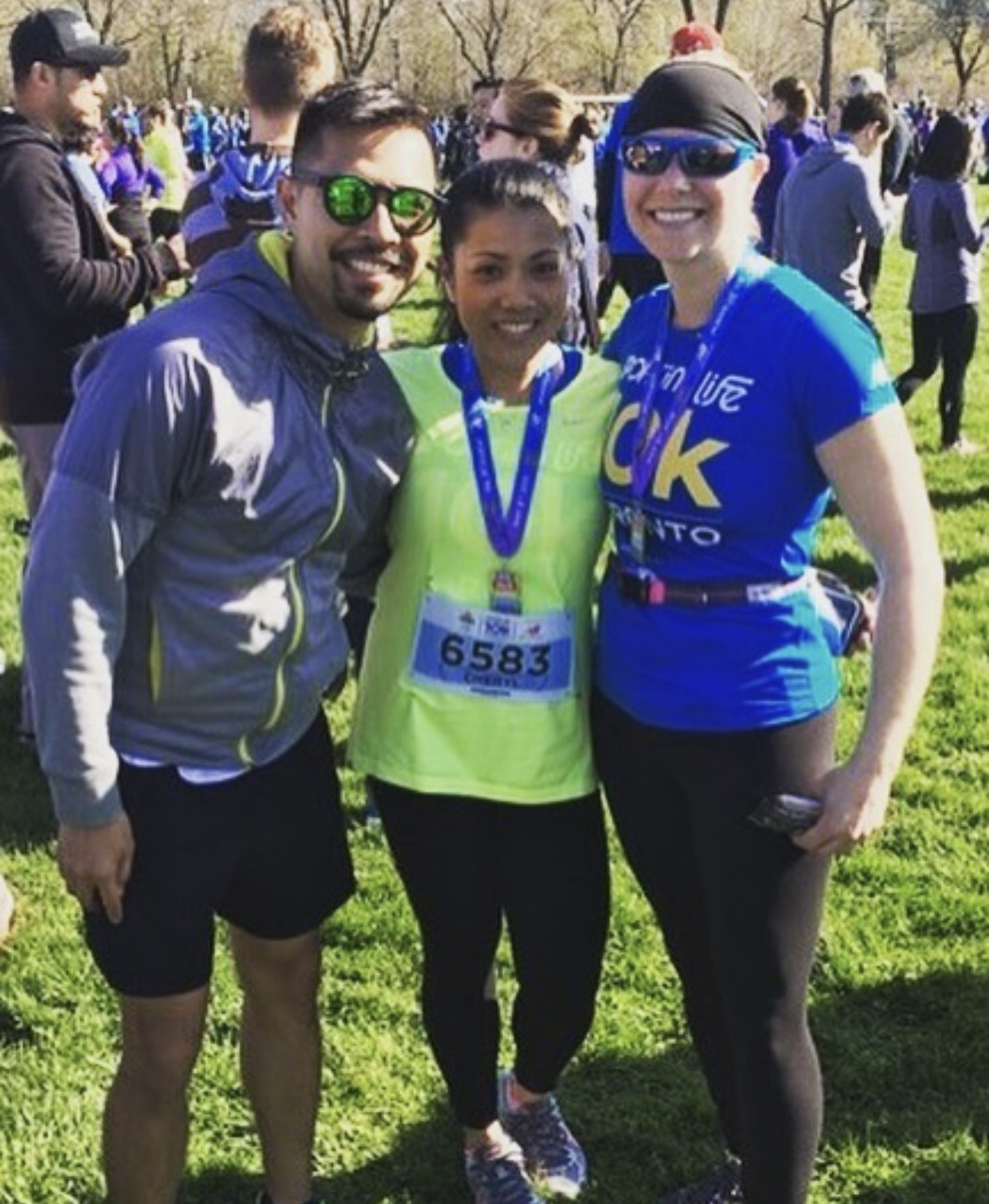 Cheryl after the Sporting Life 10k last year.