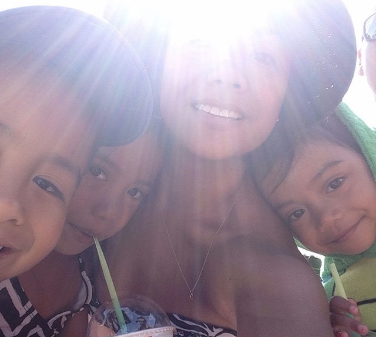 Princess pictured here with 3 of 4 kids!