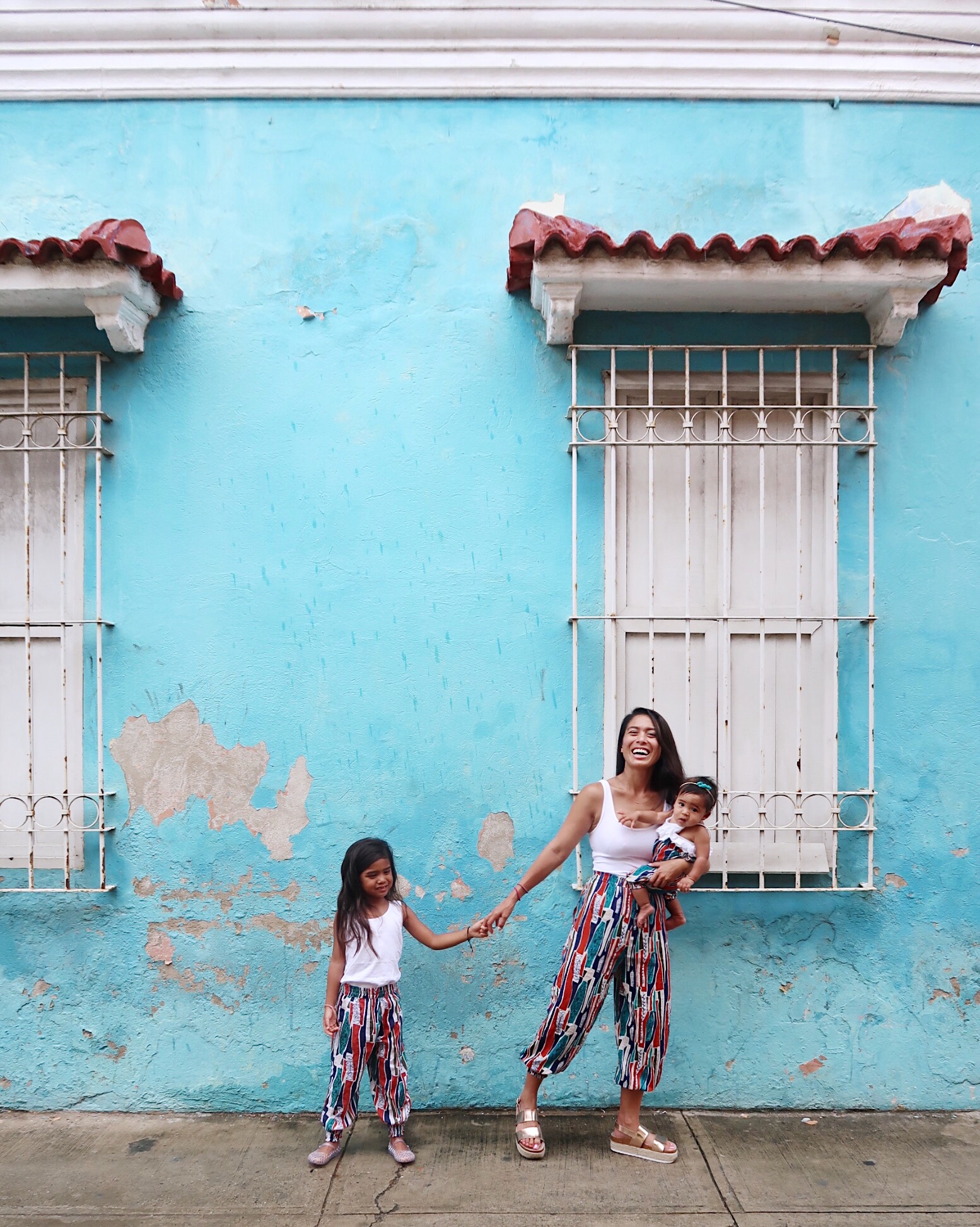 Twinning in the streets of Cartagena, Colombia.