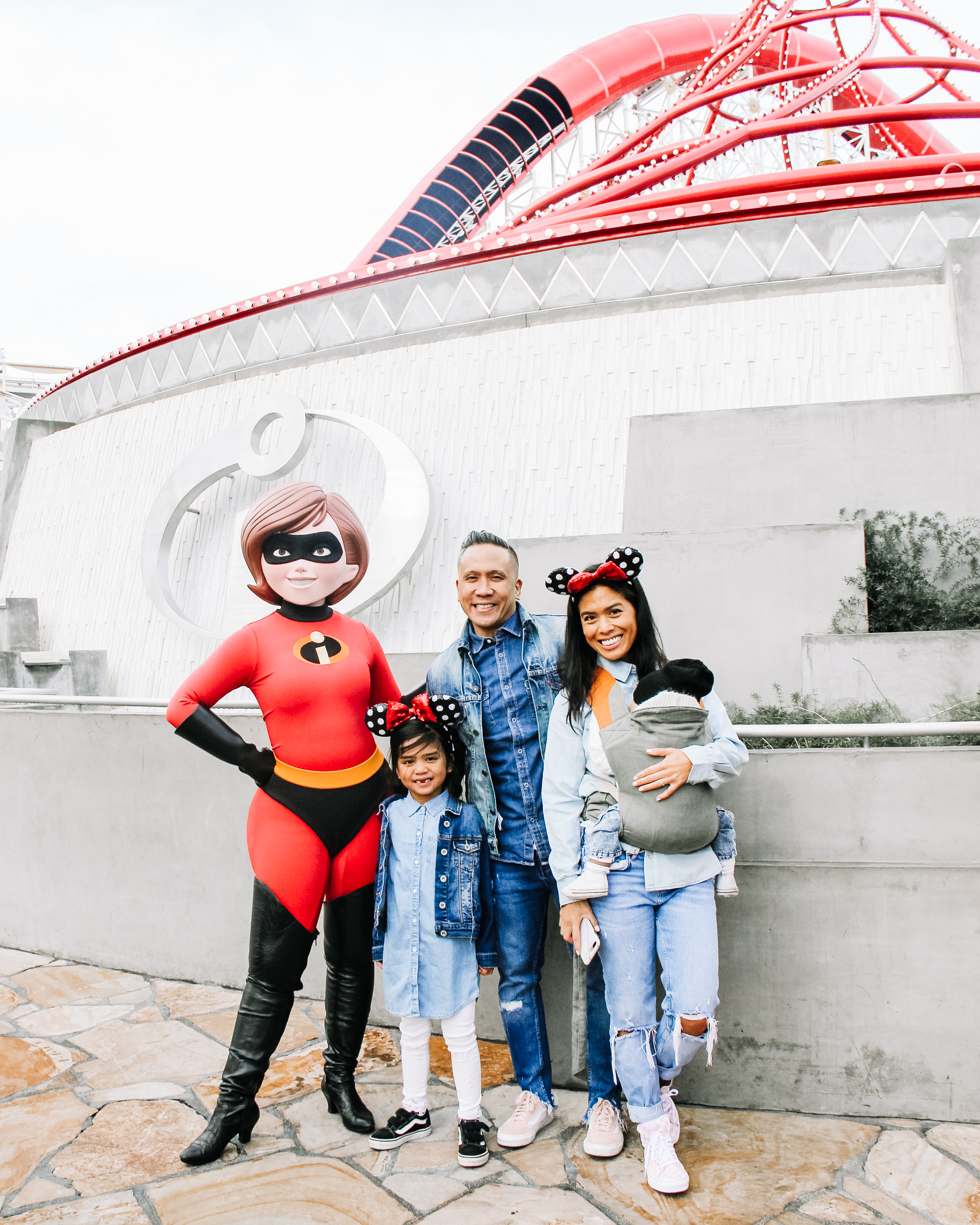 With the ultimate super mom, Elastigirl.