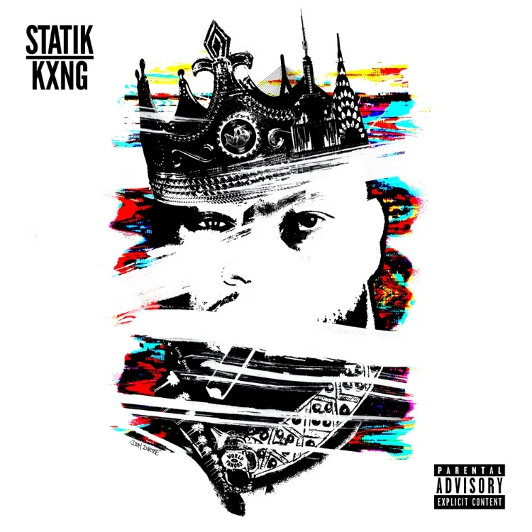 STATIK SELEKTAH X KXNG CROOKED "STATIK KXNG" COVER ARTWORK BY DOM DIRTEE