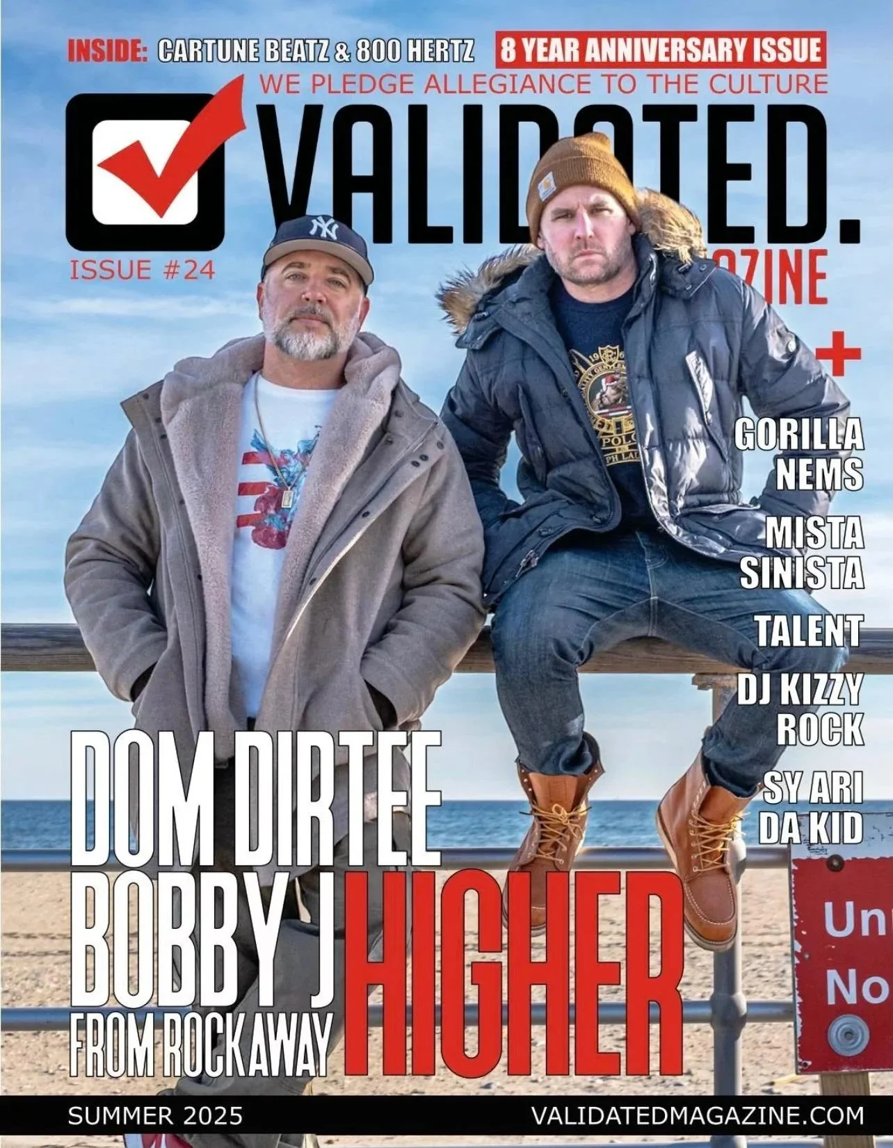 DOM DIRTEE & BOBBY J GRACE THE COVER OF VALIDATED MAGAZINE