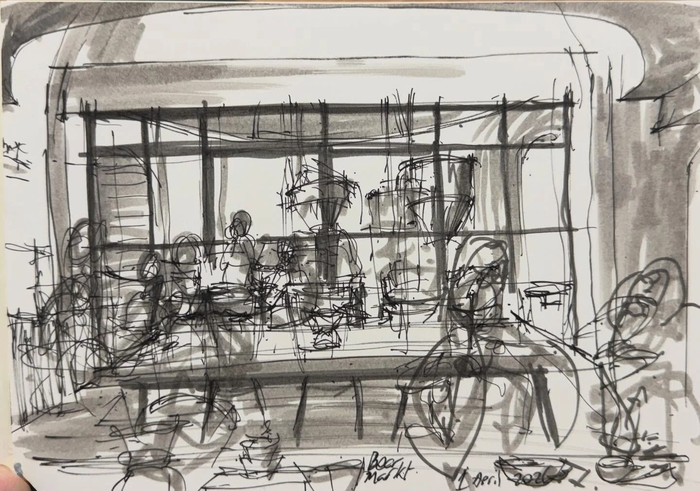 - great coffee, what a crazy week. @bearmrktcoffee 15 minute speed drawing. Forget about the details