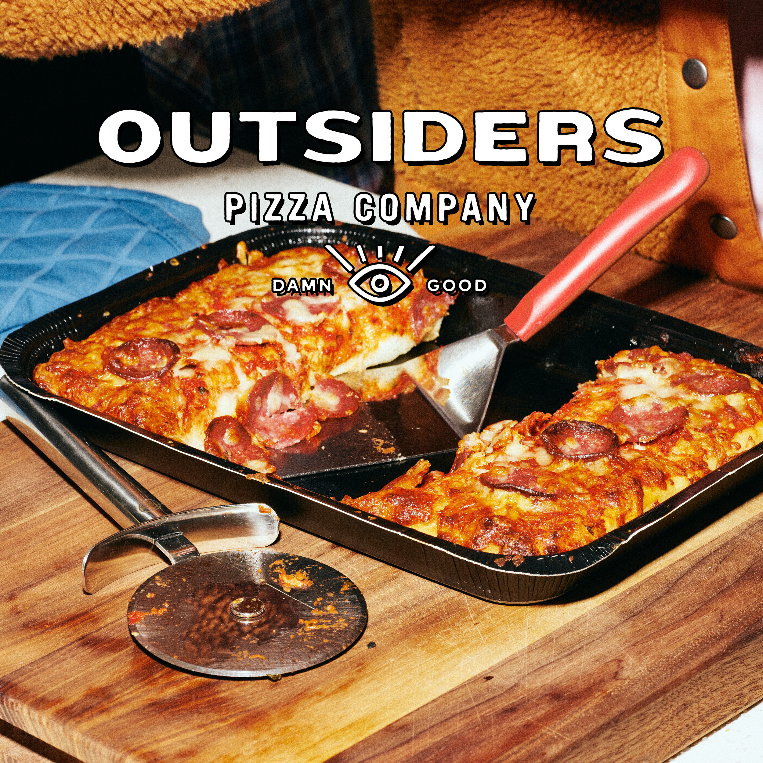 Lifestyle and still life image library for Outsiders Pizza Company 